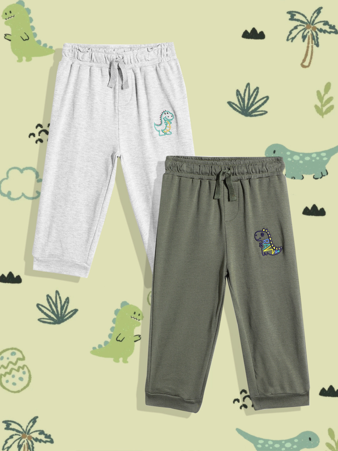 mothercare Pack of 2 Unisex Joggers With Graphic Printed Detail