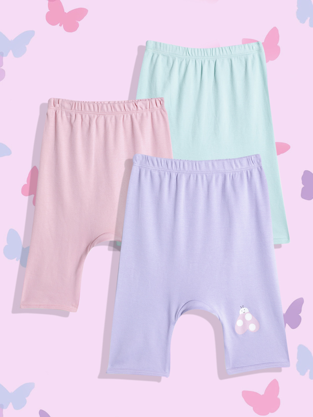 Mothercare Pack of 3 Girls Lounge Pants With Graphic Printed Detail