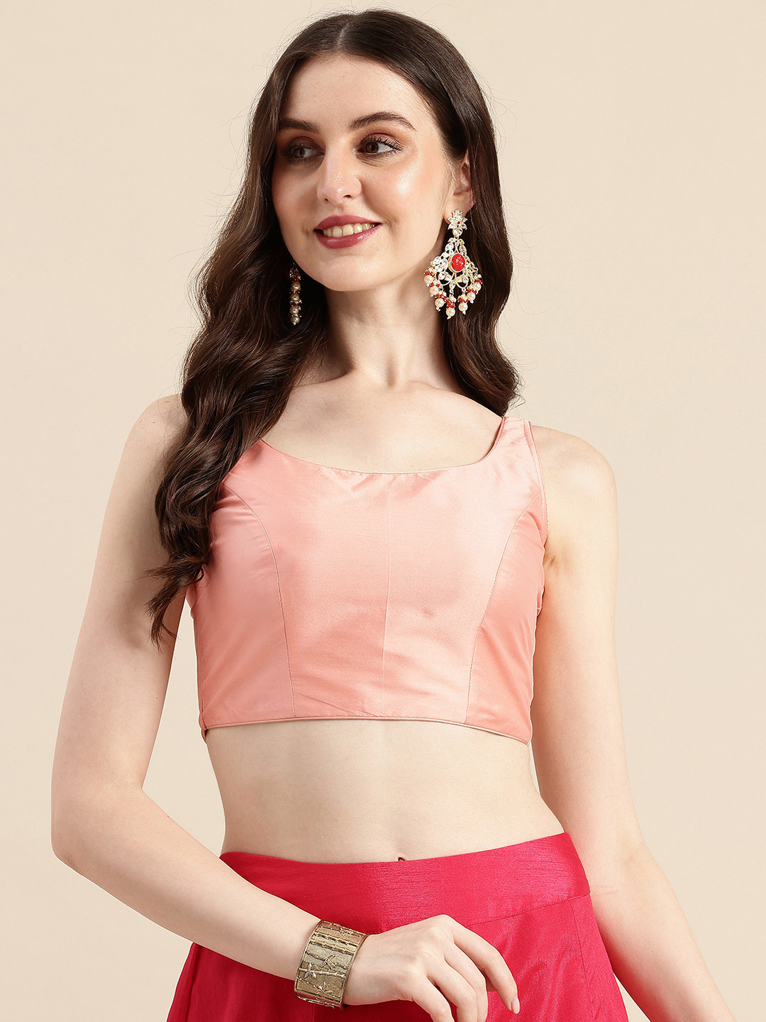 Ethnovog Ready To Wear Sleeveless Taffeta Blouse