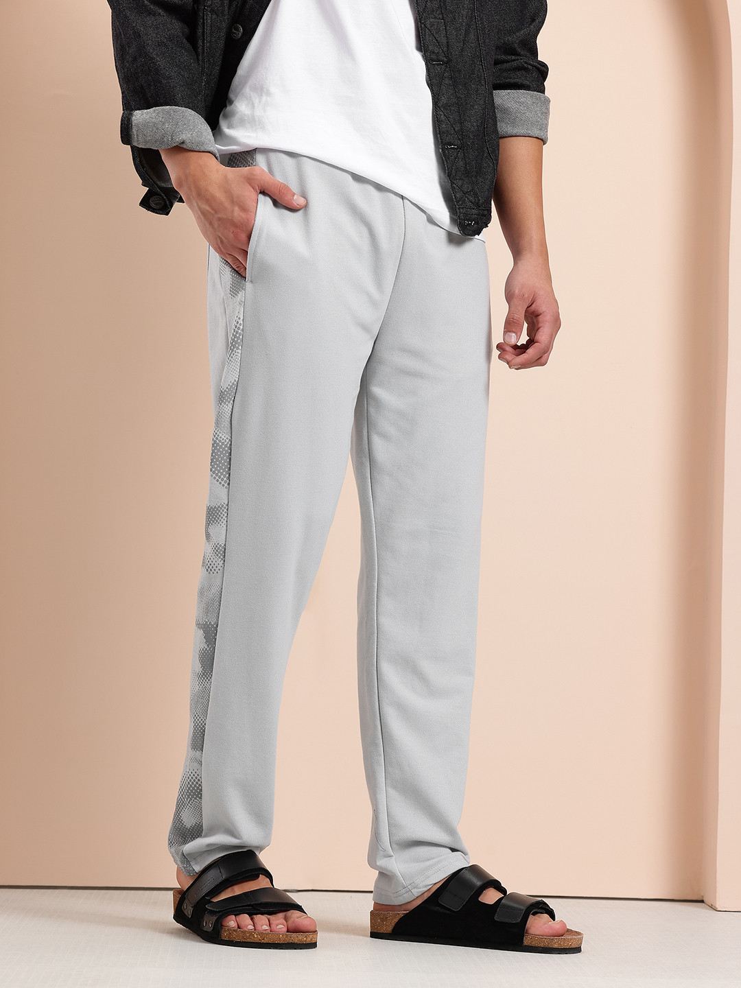 Mast & Harbour Men Track Pants With Side Striped Detail