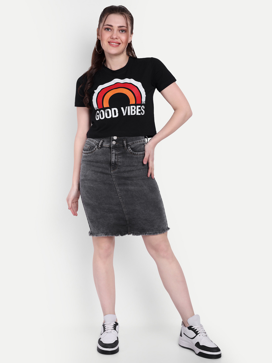 HAUTEMODA Print Crop Top