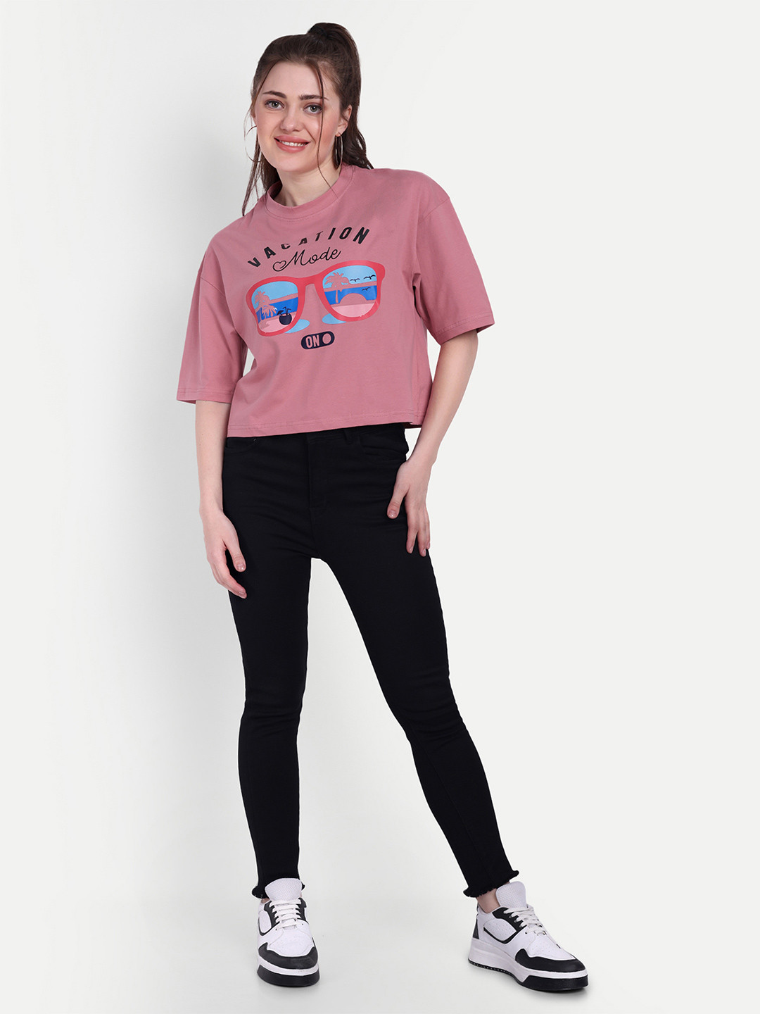 HAUTEMODA Print Crop Top