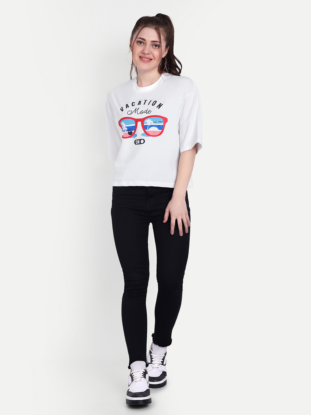 HAUTEMODA Print Crop Top