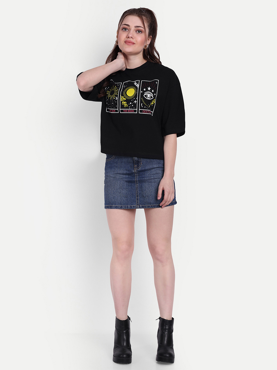 HAUTEMODA Print Crop Top