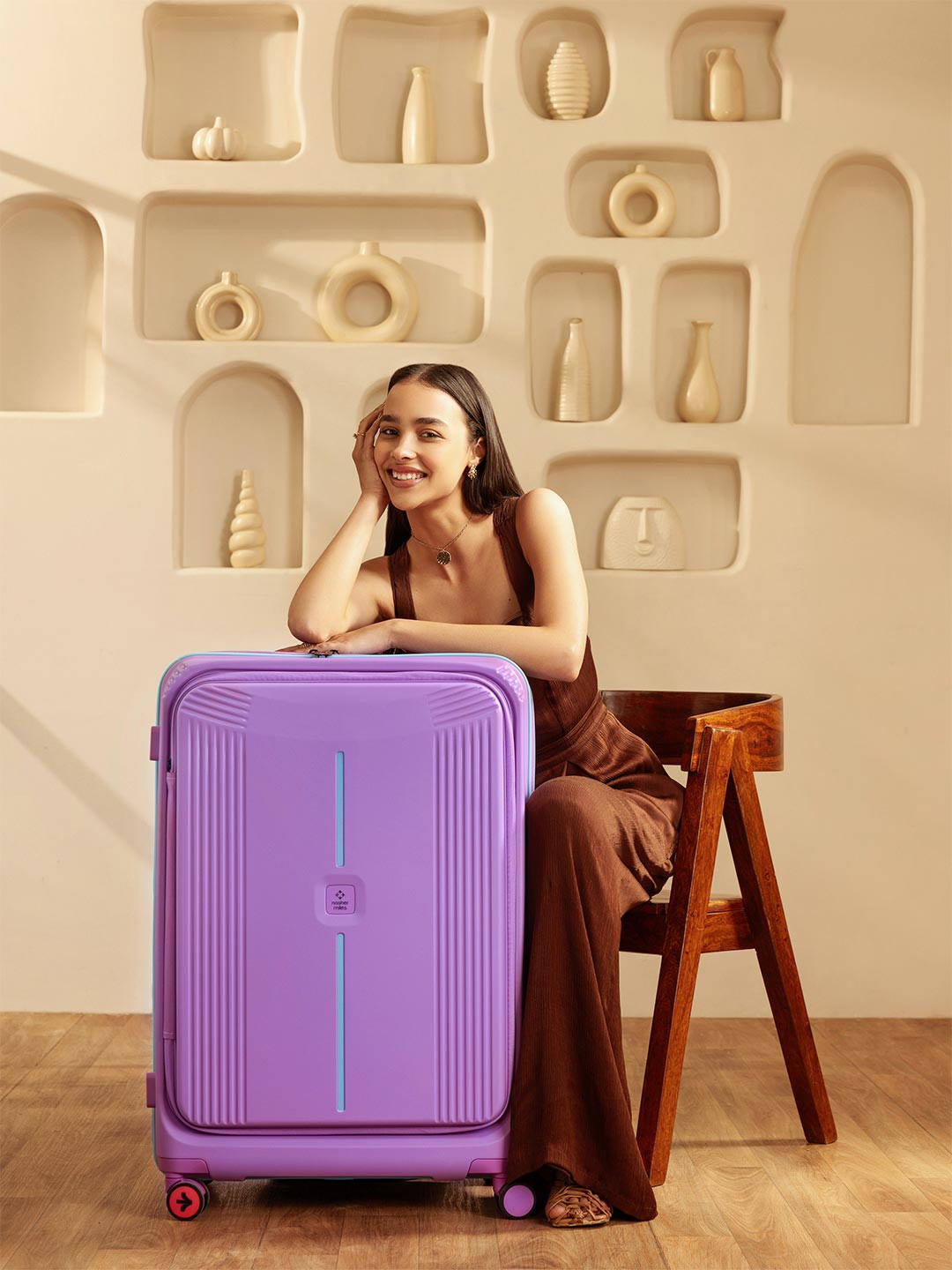 Nasher Miles Alexandria Polypropylene Large Purple Blue Trolley Bag - 28 Inch (75 cm)