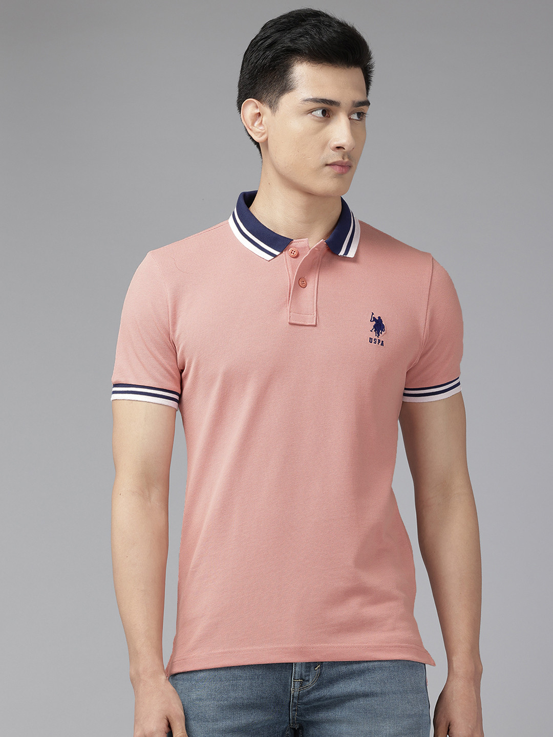 U.S. Polo Assn. Contrast Collar Slim Fit T-shirt