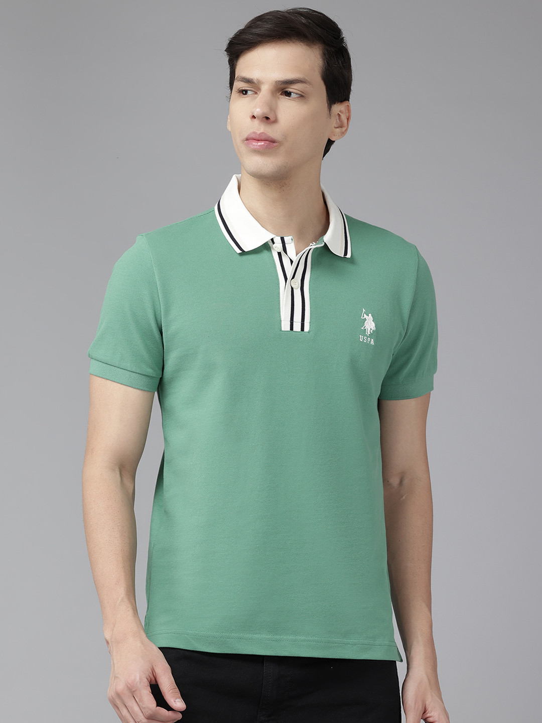 U.S. Polo Assn. Contrast Collar Slim Fit T-shirt
