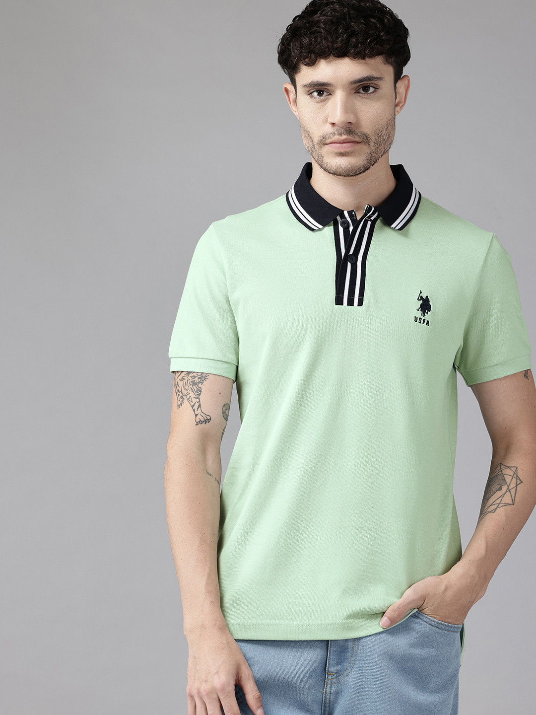 U.S. Polo Assn. Polo Collar Pure Cotton T-shirt