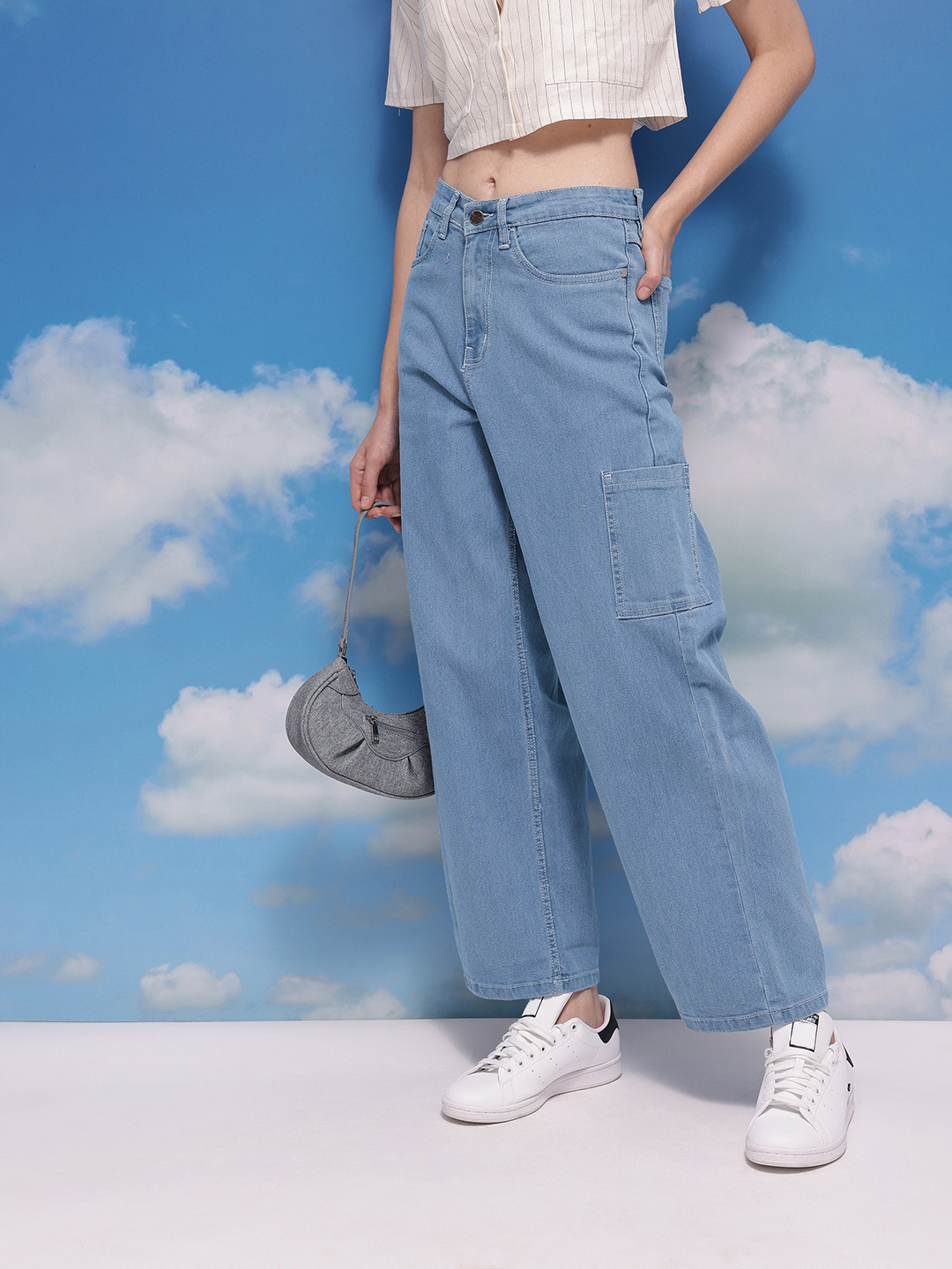 CORSICA Wide Leg Stretchable Jeans