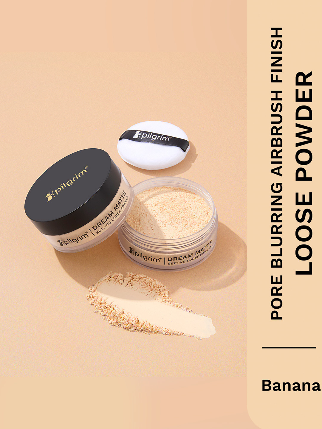 Pilgrim Long Instant Oil-Control Setting Loose Powder With Brightening Effect - 8 g-Banana