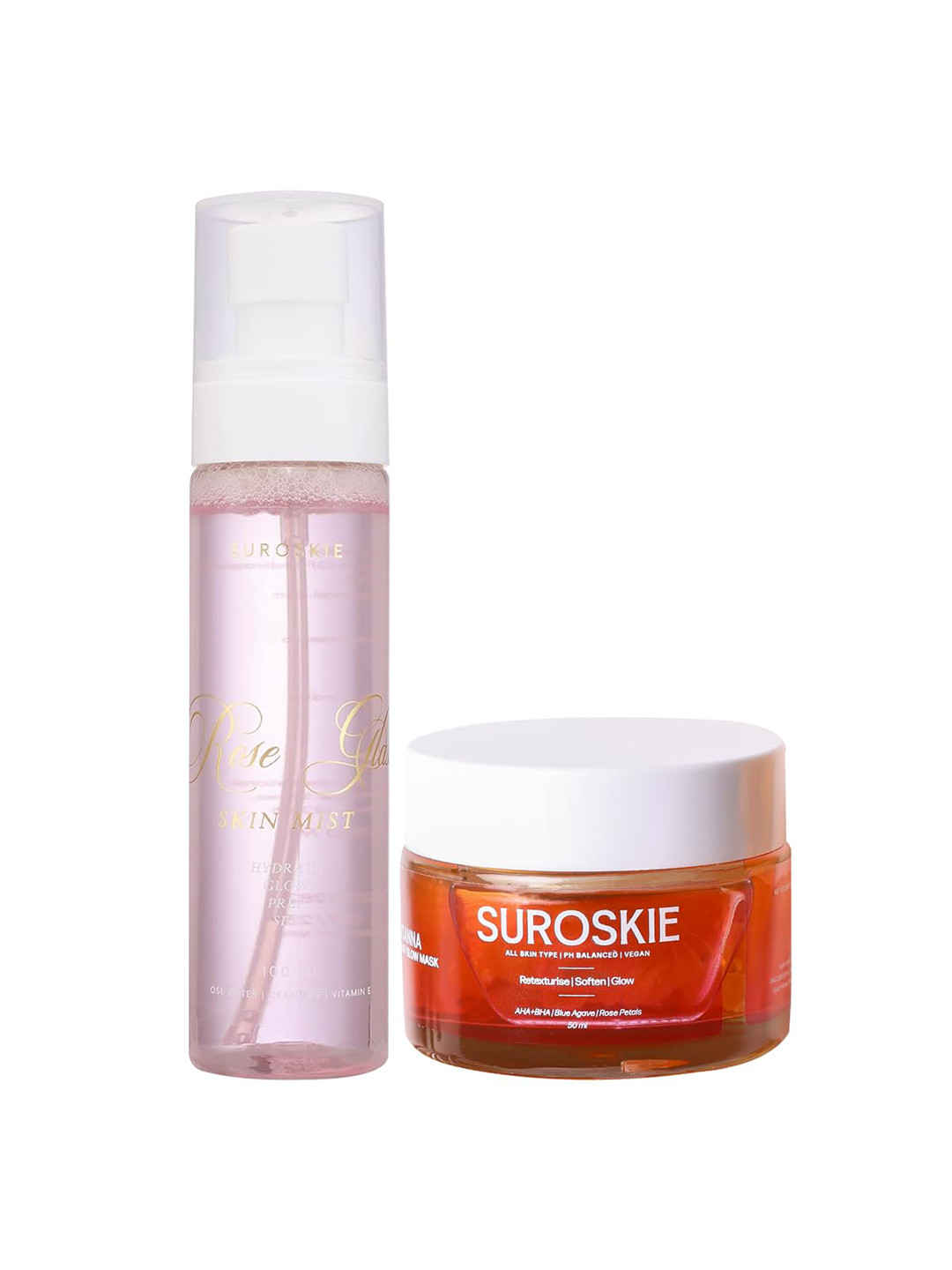 SUROSKIE Glass Glow Duo Face Mask 50ml & Skin Mist 100ml Combo