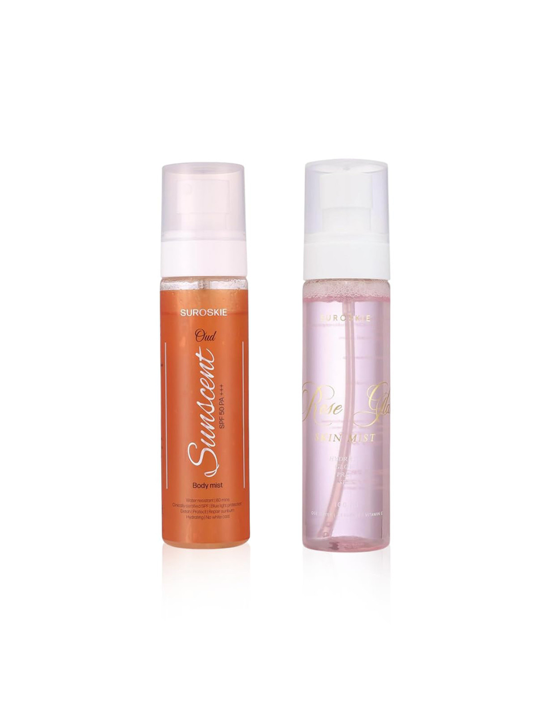 SUROSKIE Sunscent SPF Body Mist & Rose Face Mist Combo 100ml Each