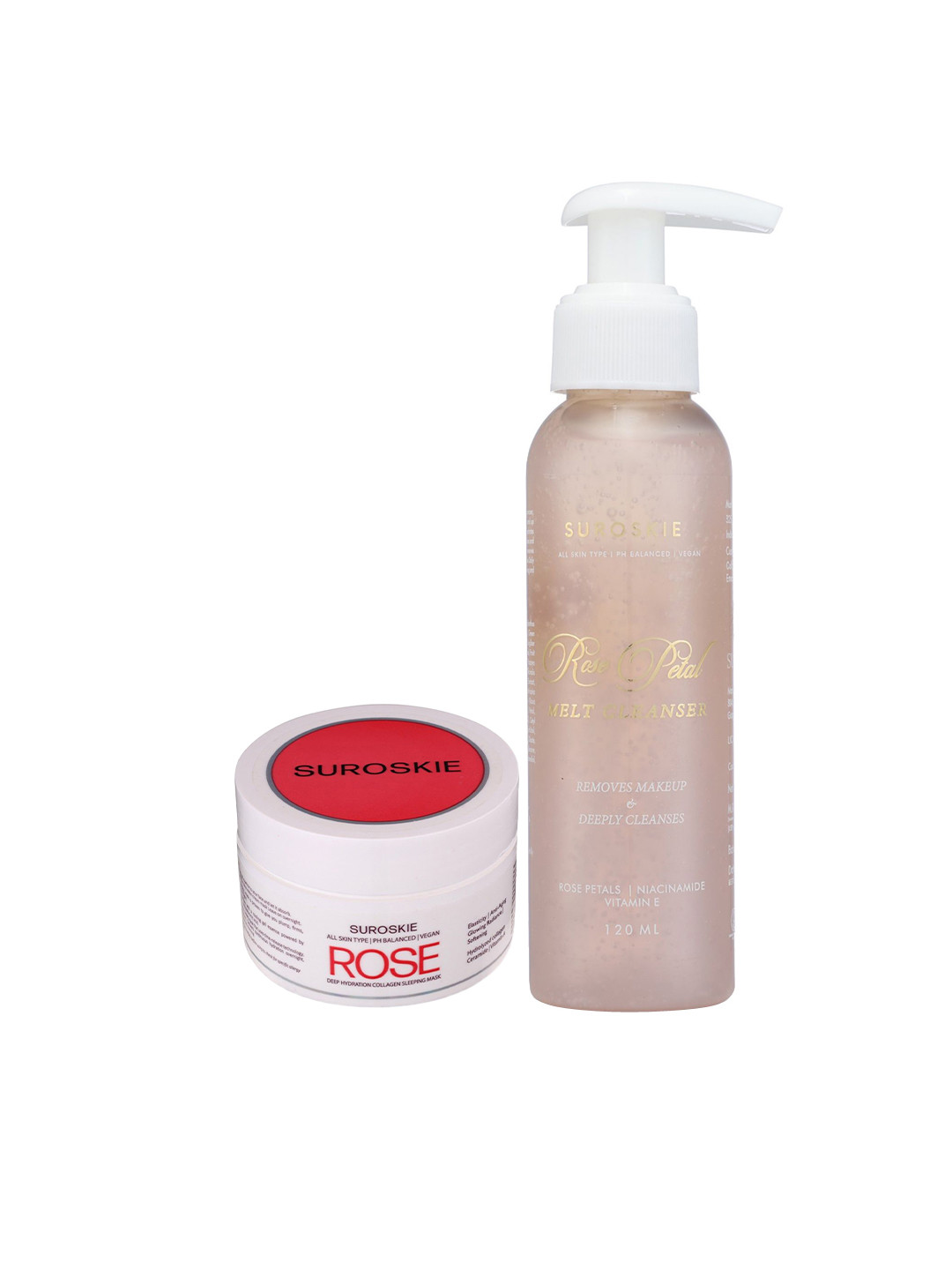 SUROSKIE Rose Petals Melt Cleanser & Rose Deep Hydration Sleeping Mask