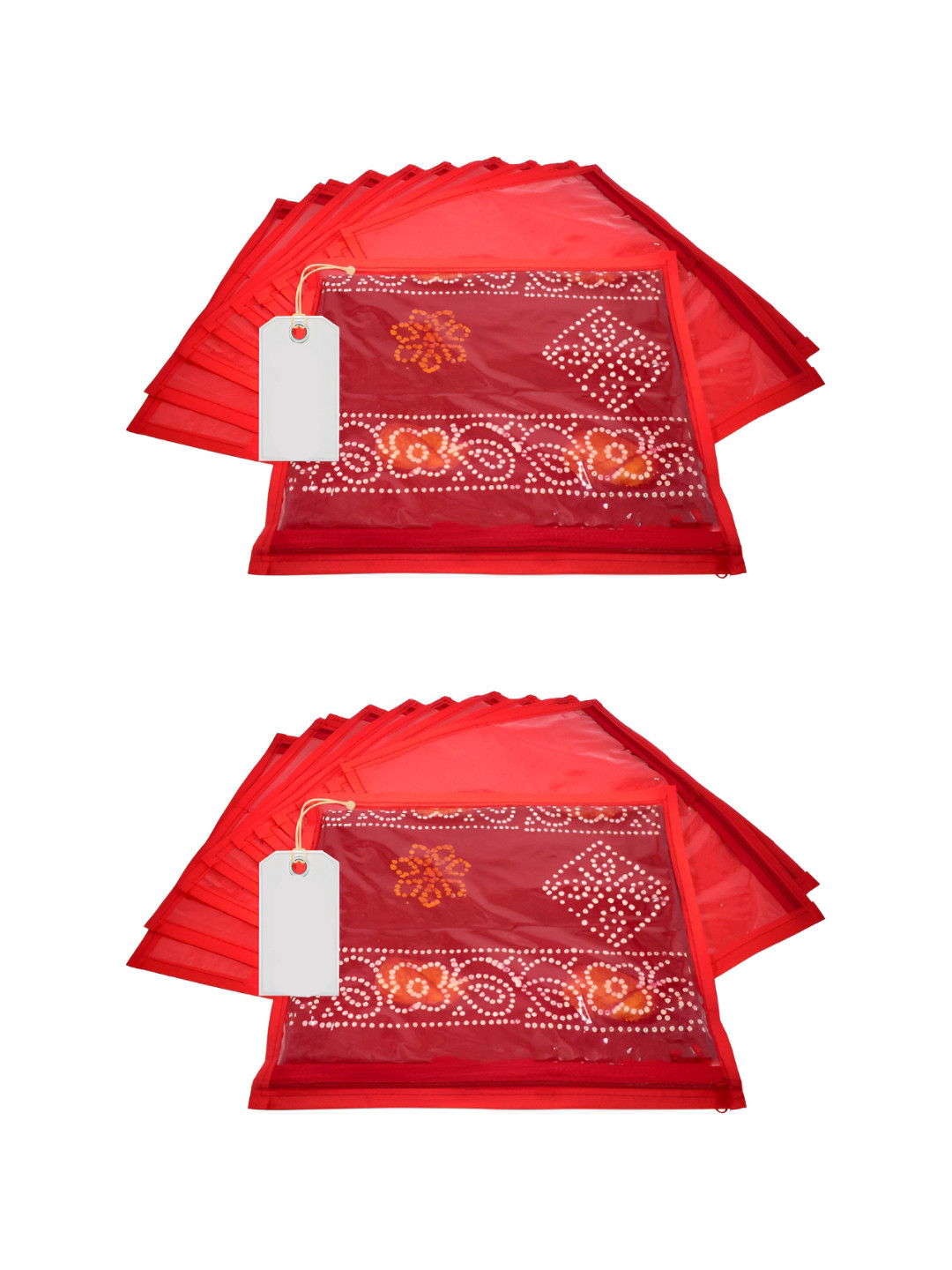 Ajabh Red 24 Pieces Regular Multi-Utility Garment Cover Bag Organisers