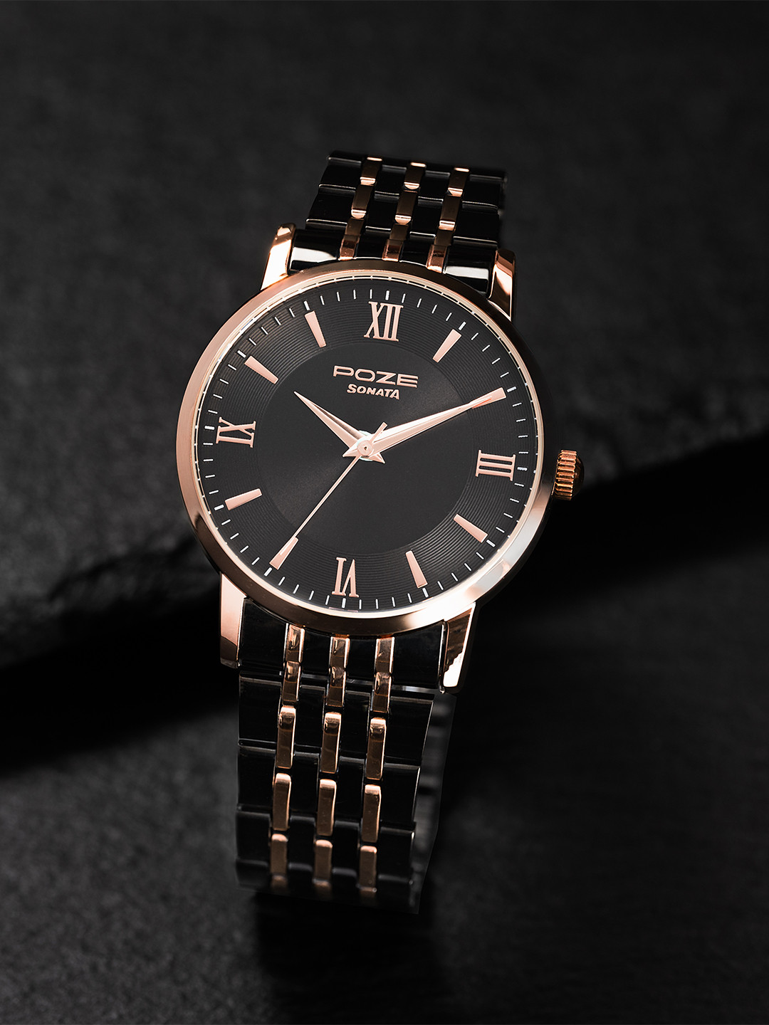 Sonata Men Poze Textured Dial Quartz Analogue Watch SP70058KM01