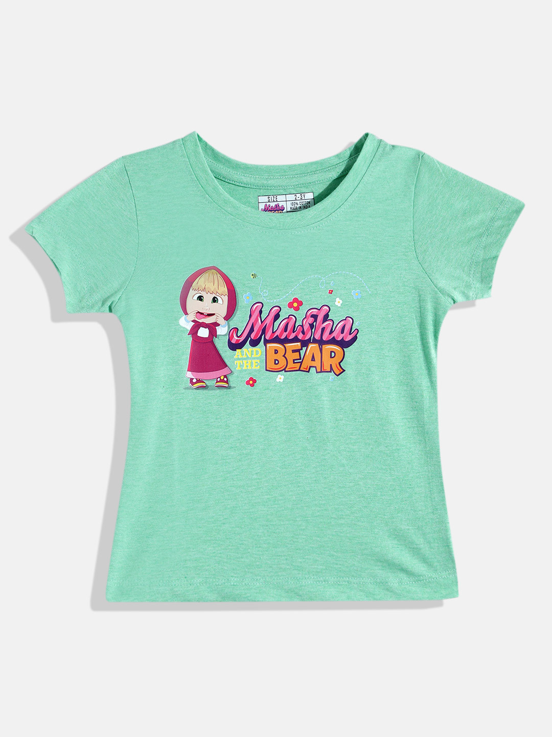Eteenz Girls Masha and The Bear Printed T-shirt