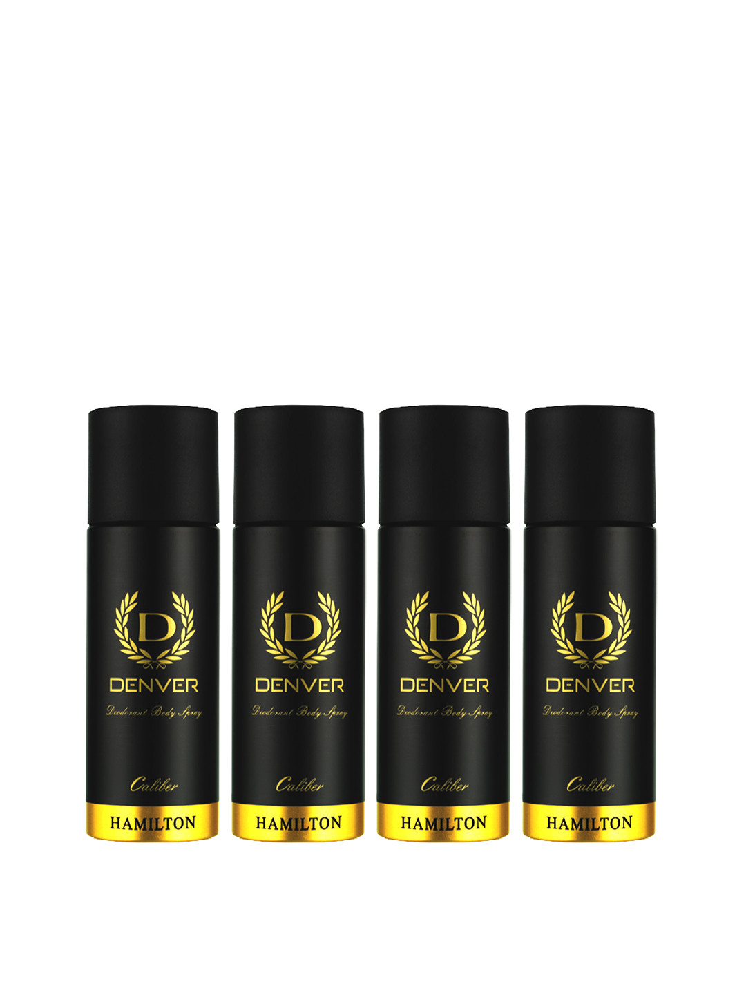 Denver Men Set of 4 Caliber Nano Body Deodorant Spray - 50 ml each