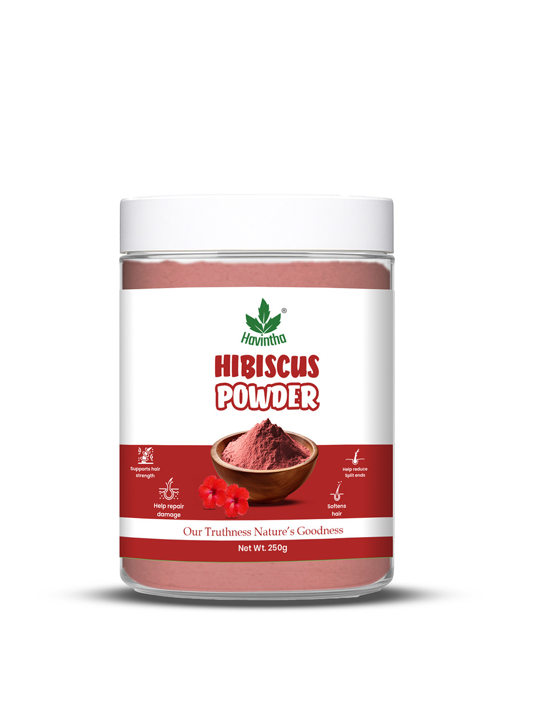 Havintha Natural Hibiscus Powder For Shiny Hair & Growth - 250 g