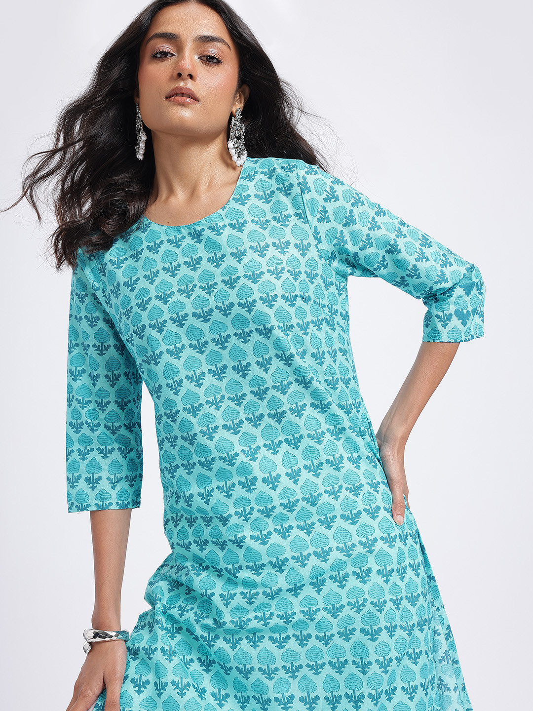 Anouk X fwd Ethnic Motifs Print Cotton Kurta
