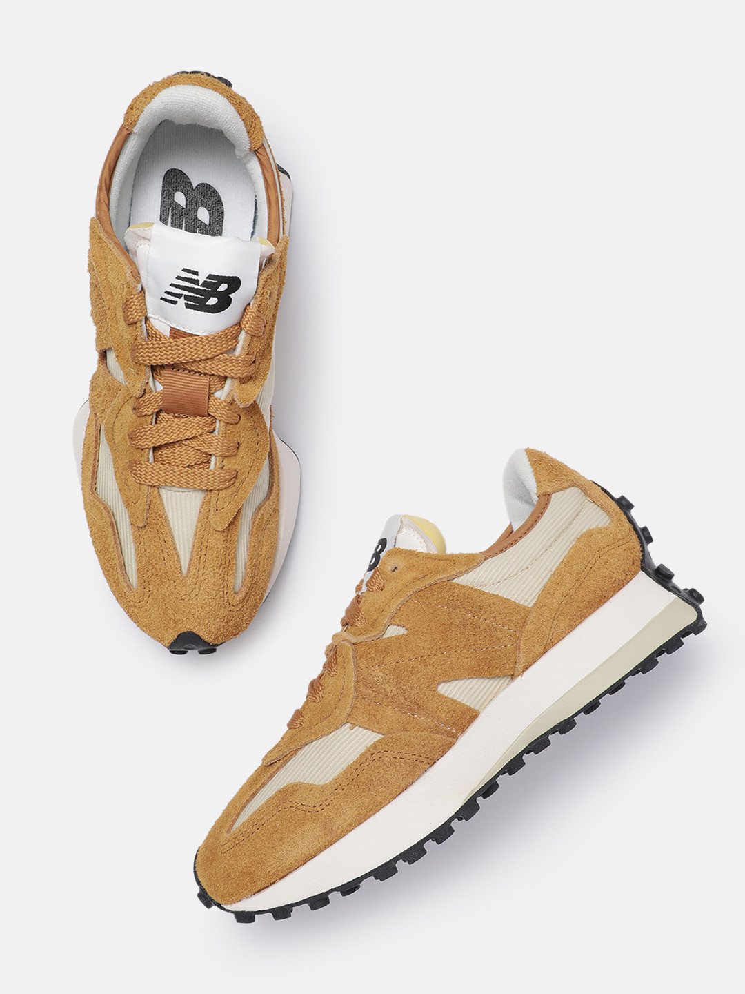 New Balance Men 327 Colourblocked Suede Sneakers