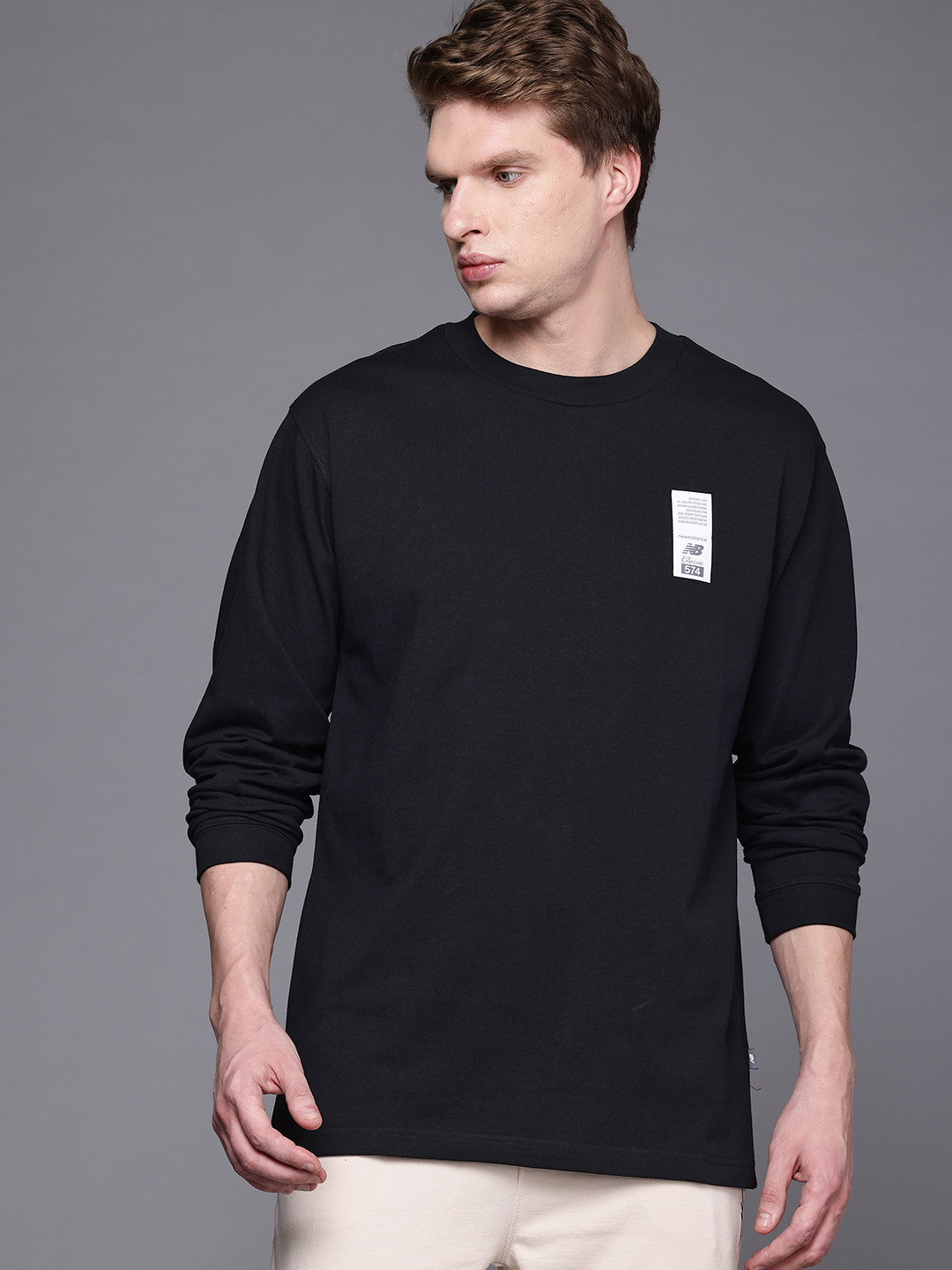 New Balance Conversational Print Pure Cotton Relaxed Fit Athleisure T-shirt