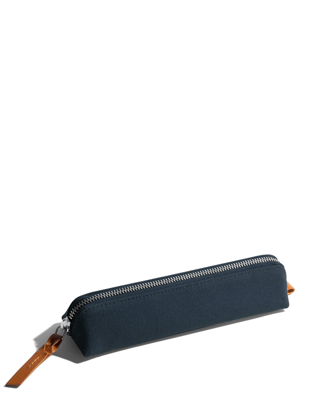 DailyObjects Blue and Brown Canvas Zipper Pen Ambry Pouch
