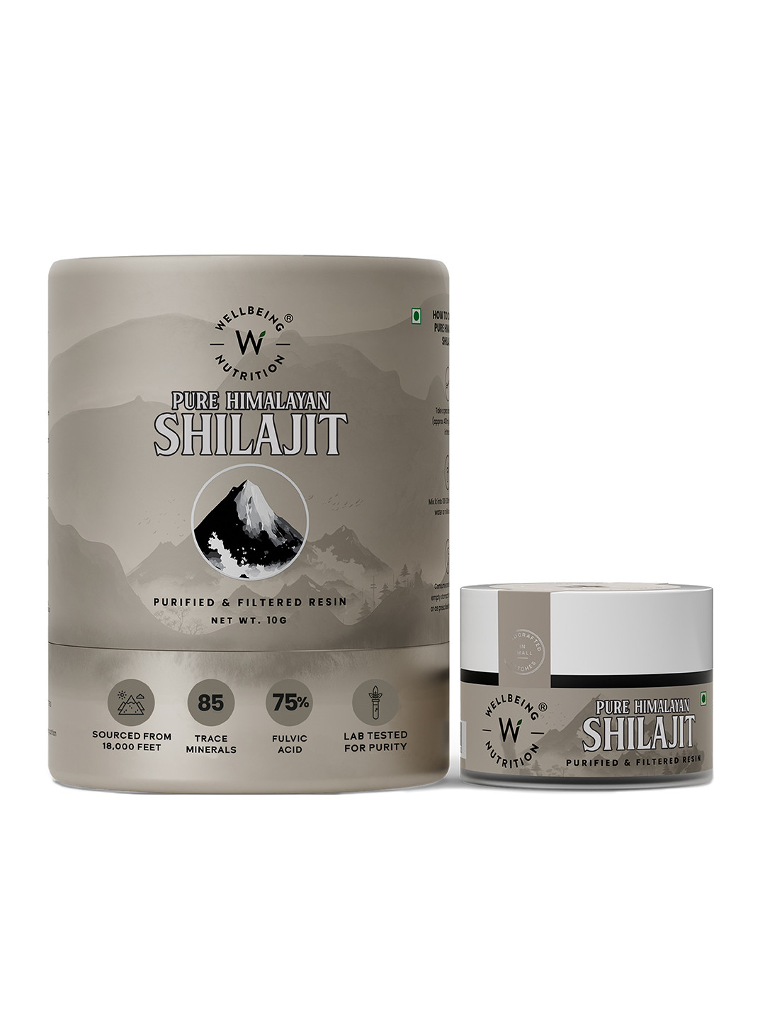 Wellbeing Nutrition Pure Himalayan 85 Trace Minerals Shilajit Resin For Energy Stamina 10g