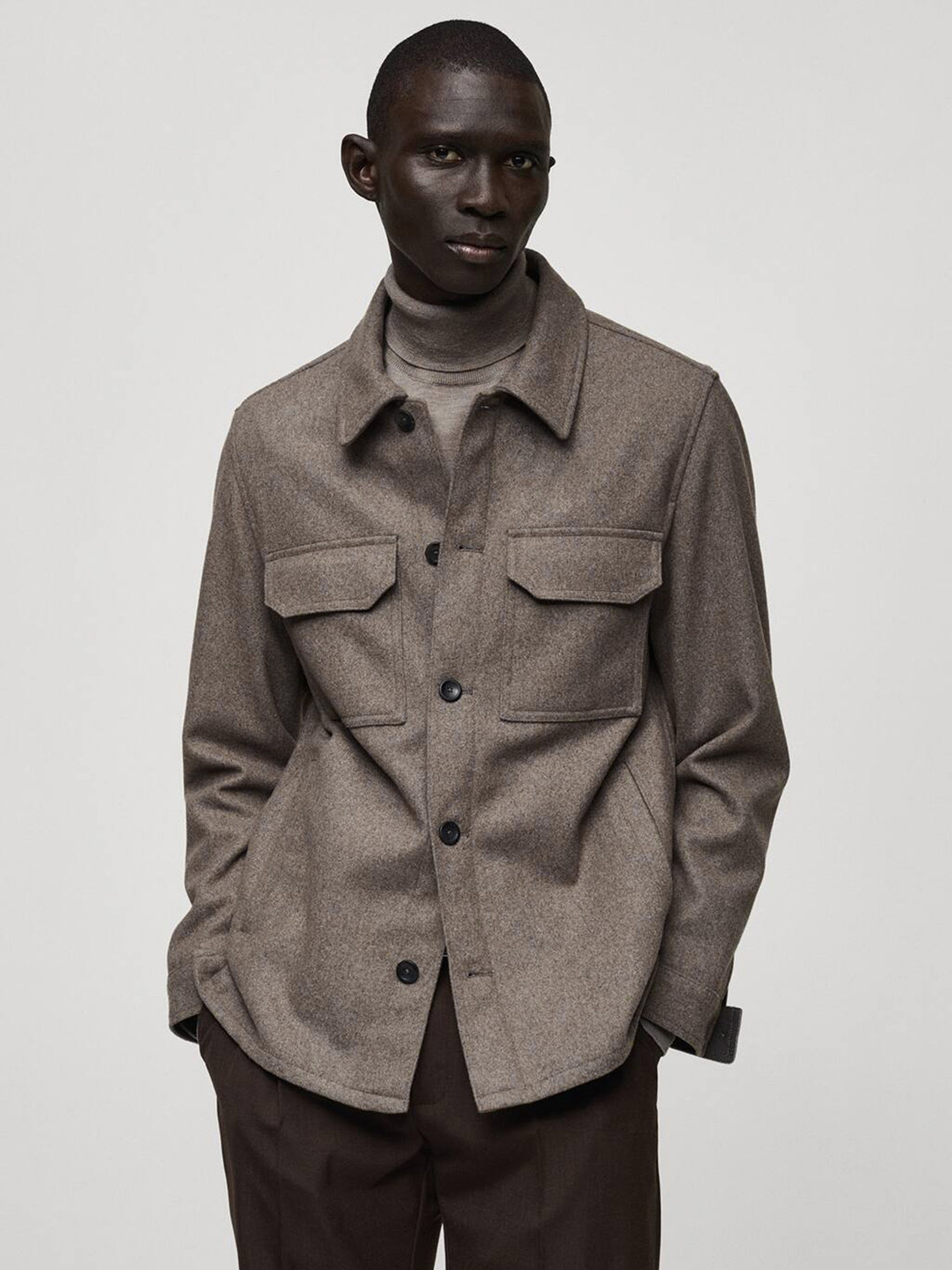 MANGO MAN Flannel Shacket