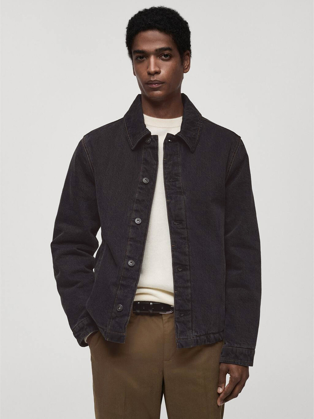 MANGO MAN Pure Cotton Denim Jacket
