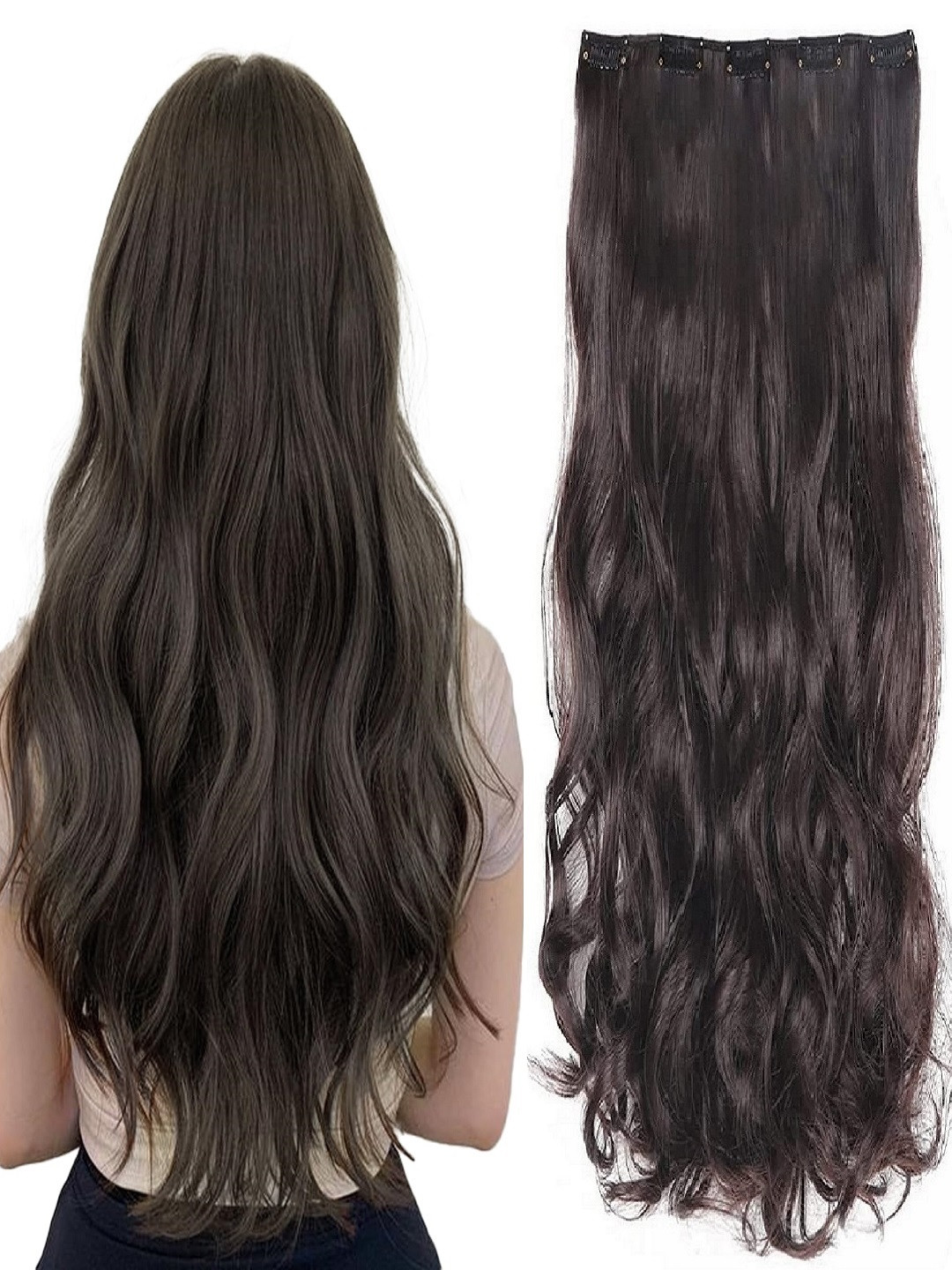 MoonEyes 5 Clip-In Wavy Hair Extension - Brown