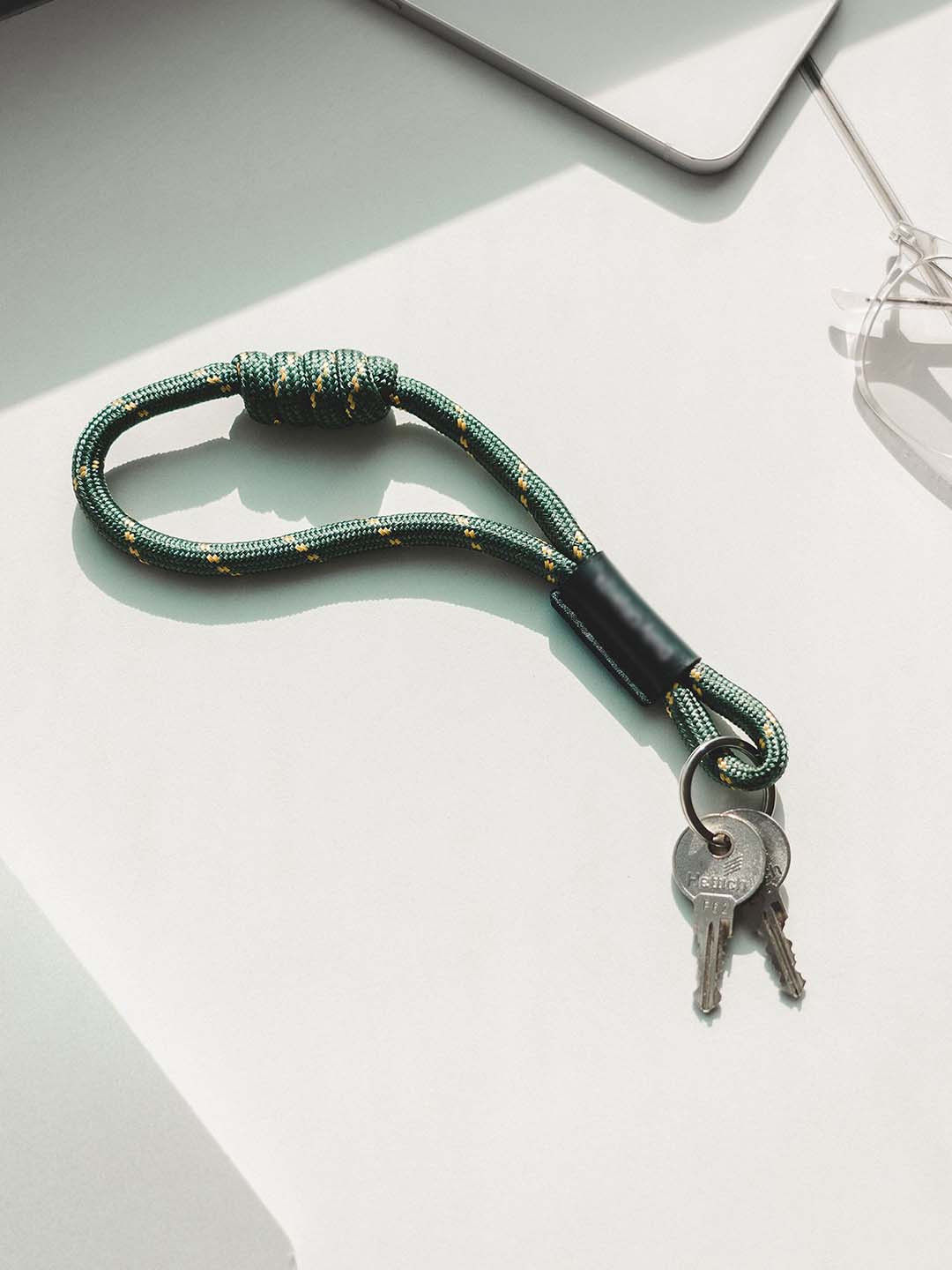DailyObjects Green Textured Twist Key Chain