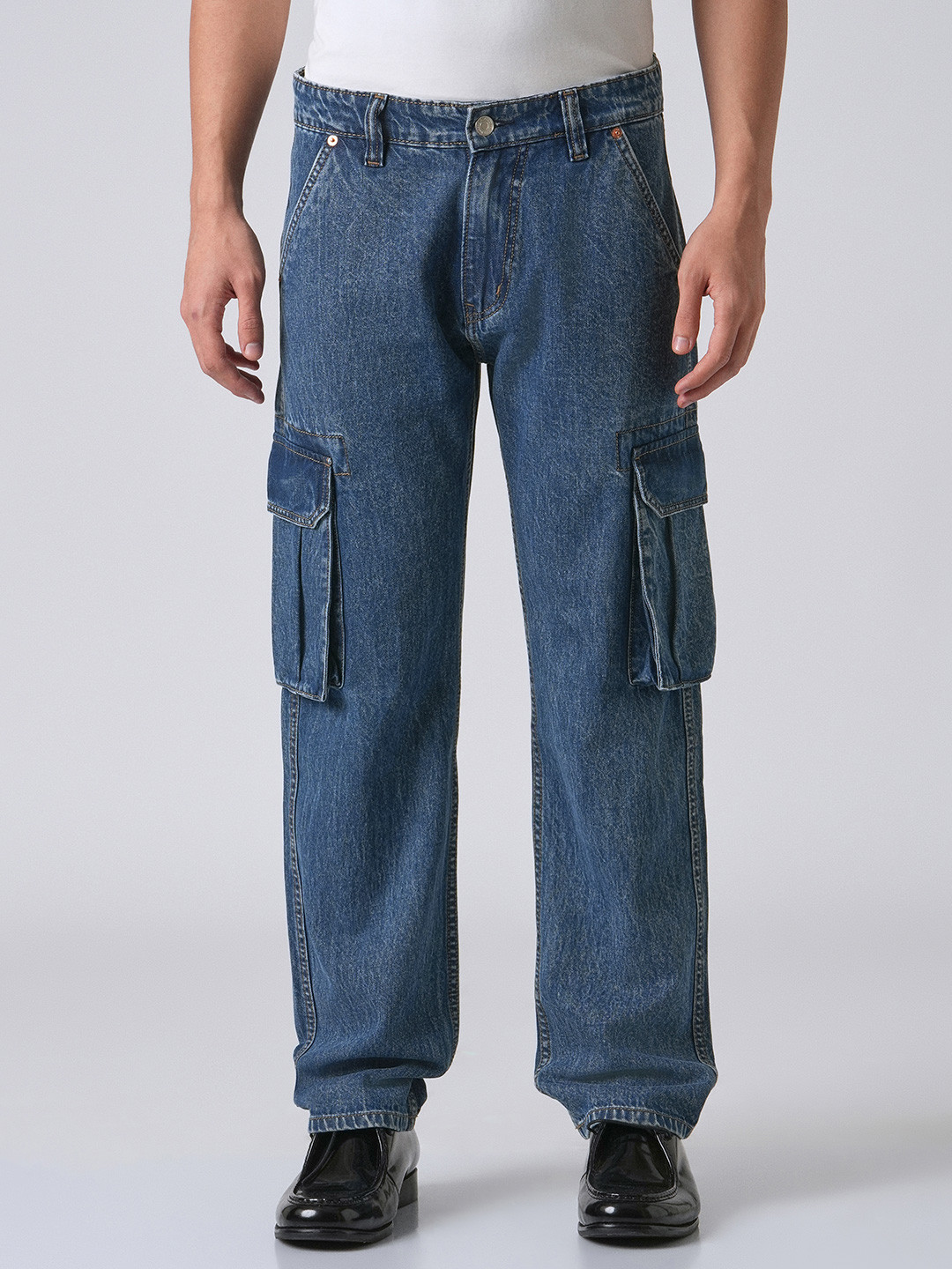 Banana Club Men Blue Sapphire Baggy Denim Jeans