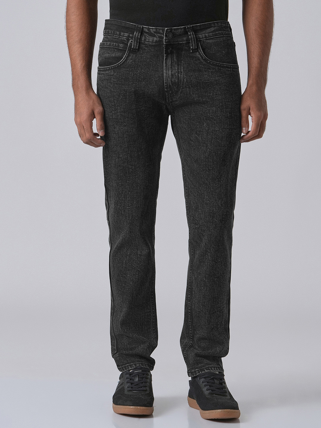 Banana Club Men Raven Black Slim Fit Denim Cotton Jeans