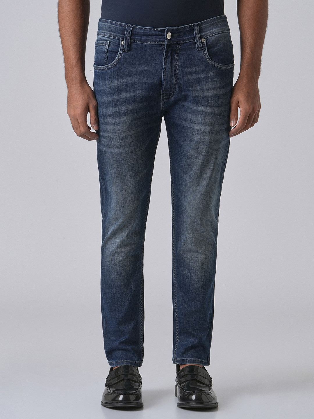 Banana Club Men Blue Low Fade Slim Fit Jeans