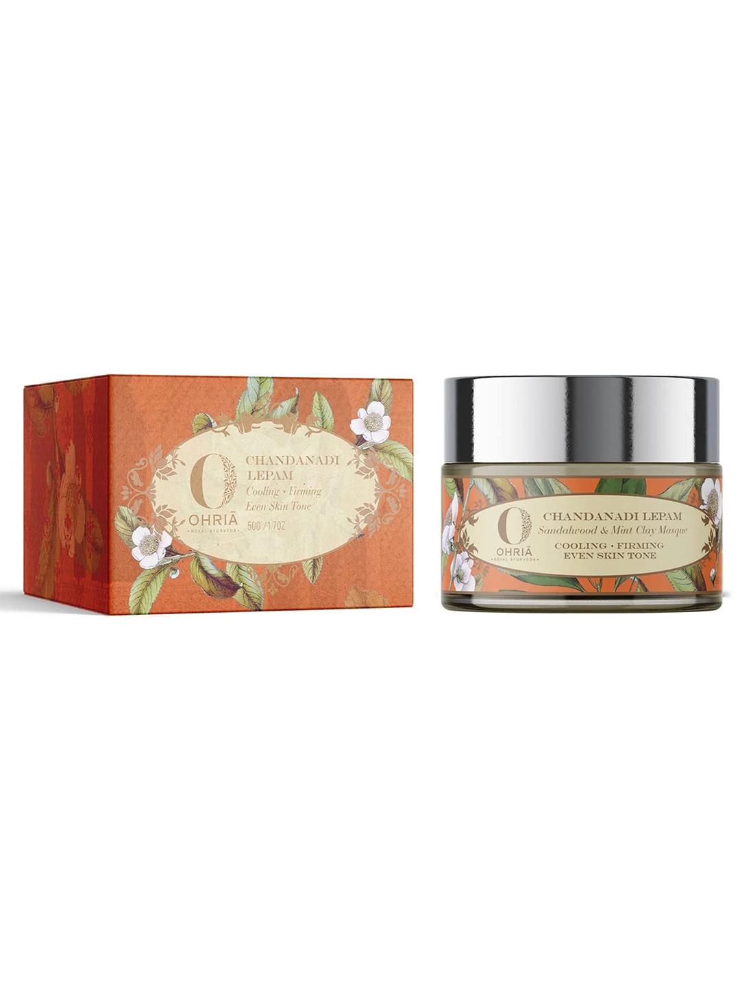 OHRIA AYURVEDA Chandanadi Lepam Sandalwood & Mint Clay Mask - 50g
