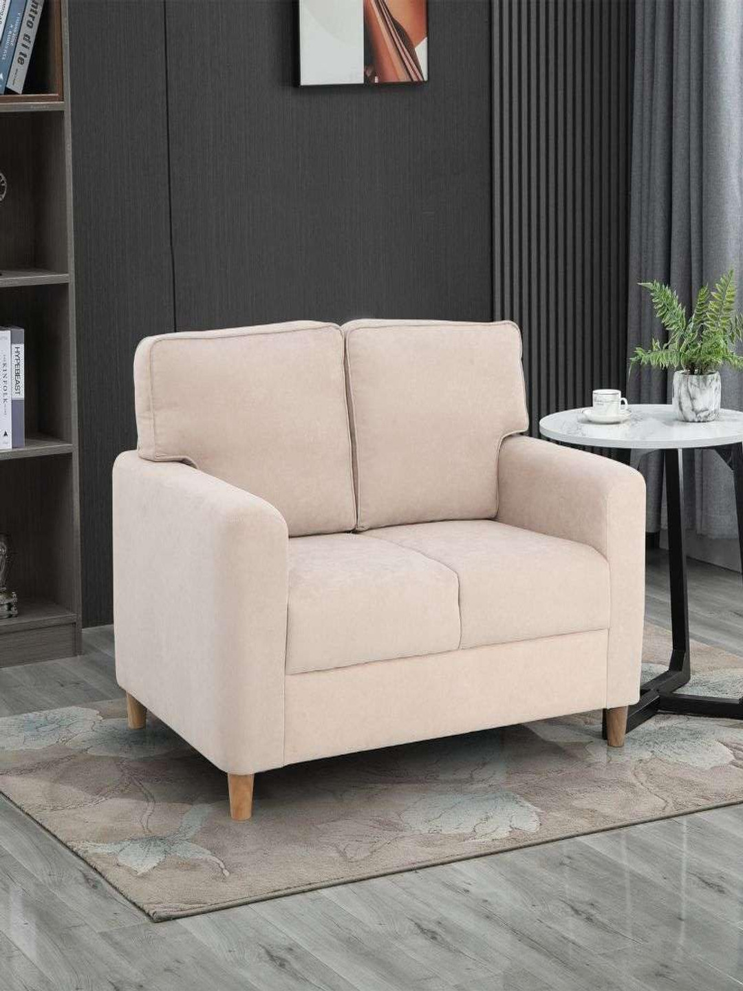 Duroflex Utopia Beige 2 Seater Fabric Sofa