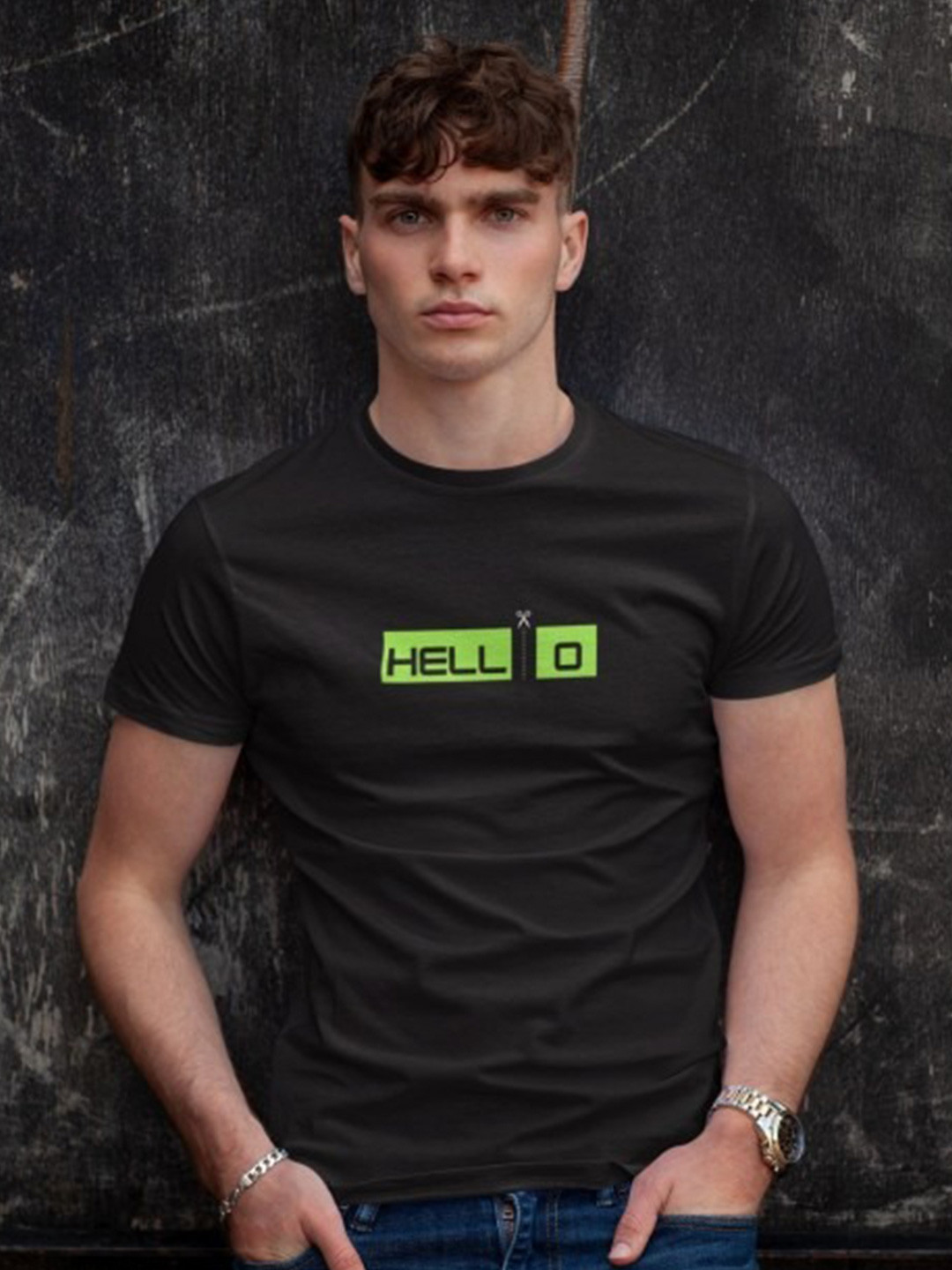 TheBTclub Men HELL:O - ROUNDNECK T-SHIRT