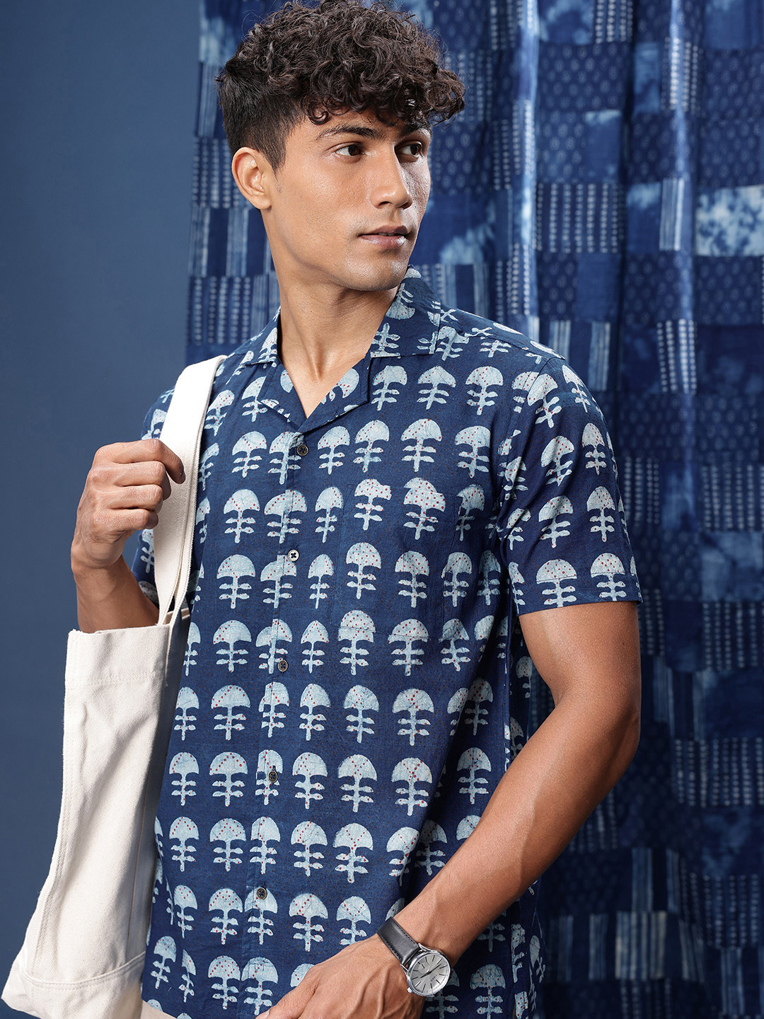 Taavi Block Print Legacy Opaque Ethnic Motifs Printed Pure Cotton Casual Shirt