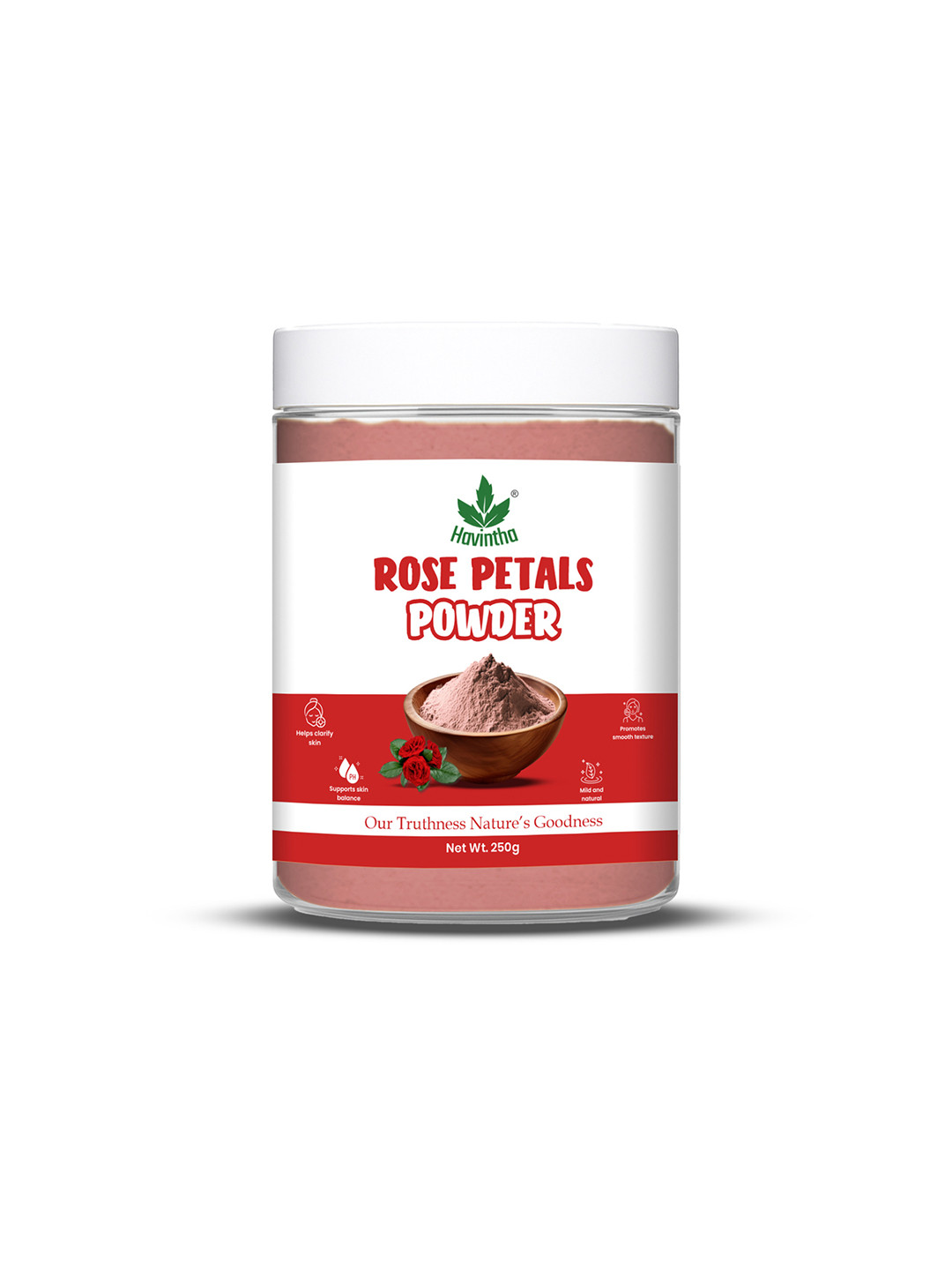Havintha Natural Rose Petals Powder For Bright Skin - 250g