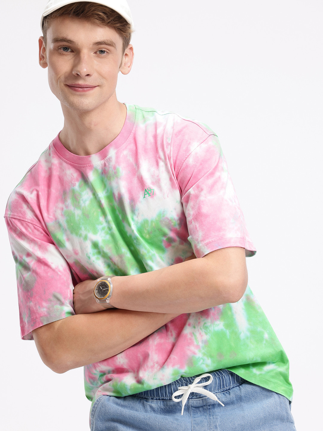 Aeropostale Relaxed Fit Tie and Dye Pure Cotton T-shirt
