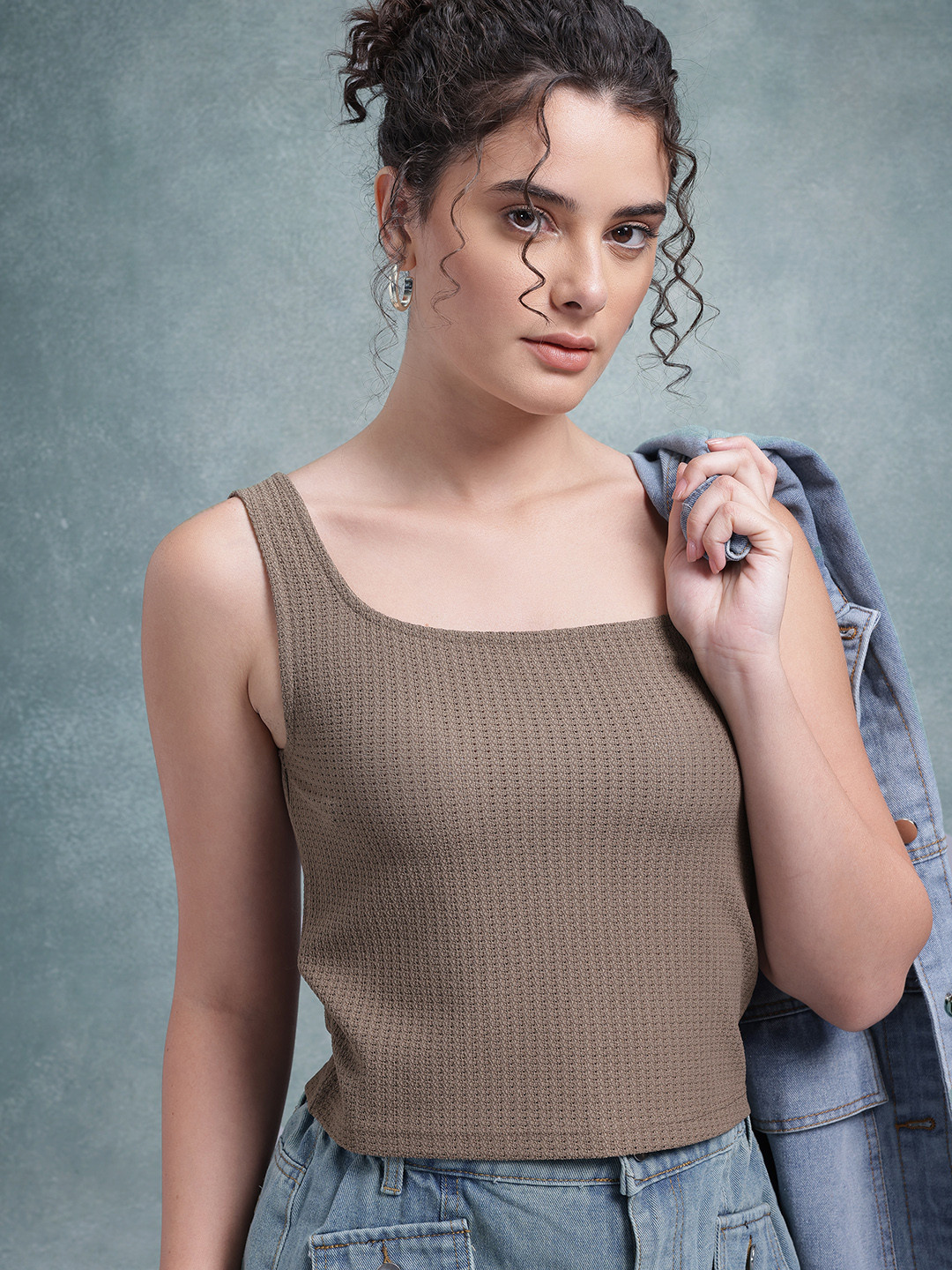 The Roadster Life Co. Textured Crop Top