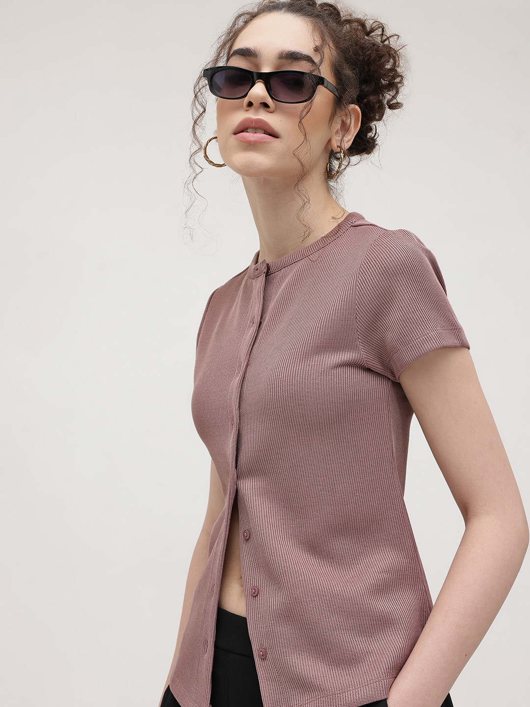 The Roadster Life Co. Band Collar Textured Front-Open Top