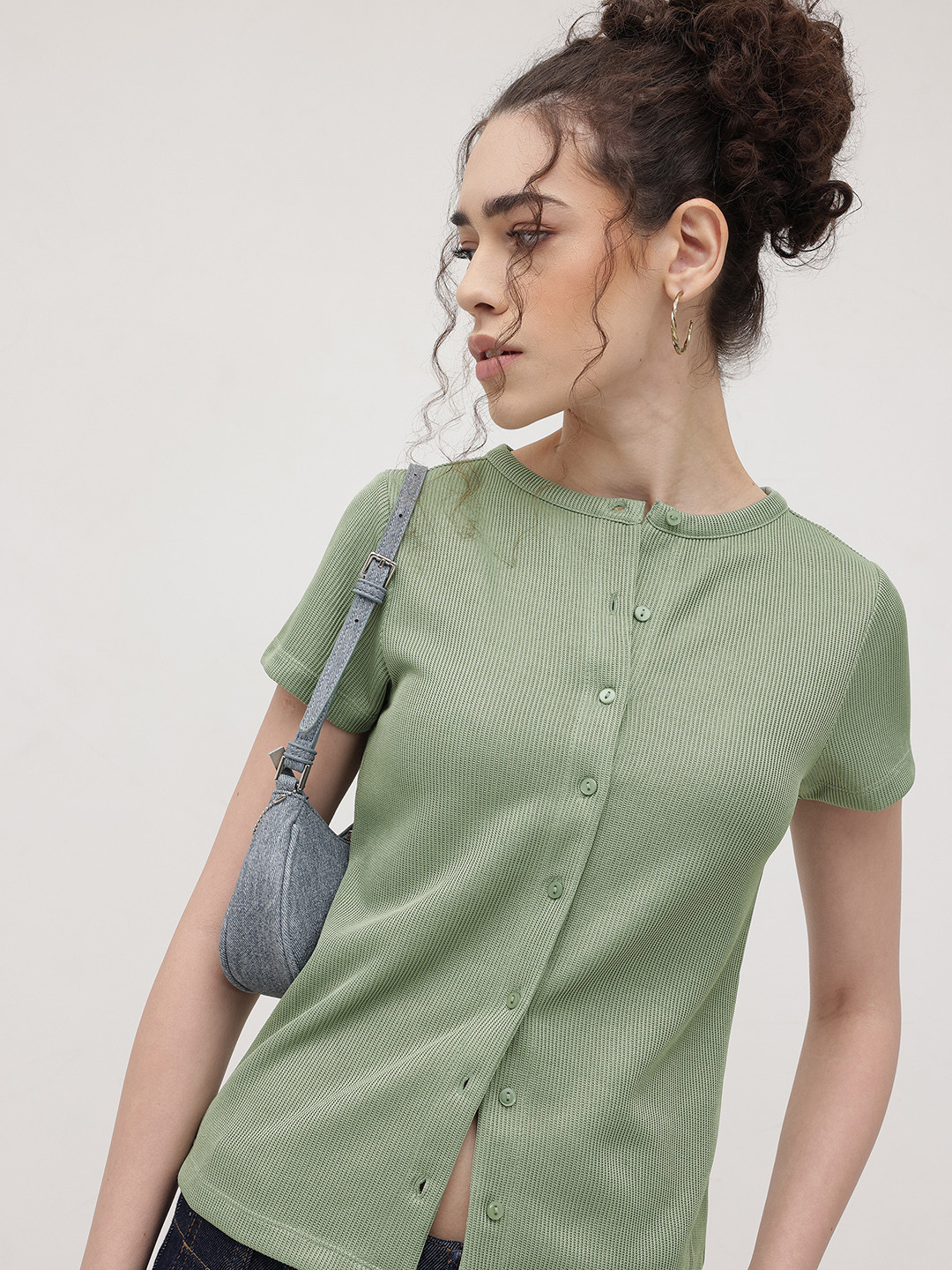 The Roadster Life Co. Band Collar Textured Front-Open Top