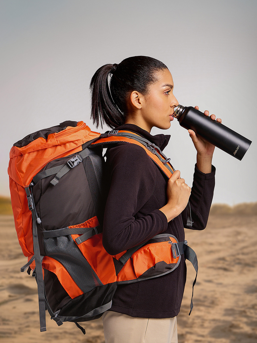 Boldfit Colourblocked Rucksack Bag 65L