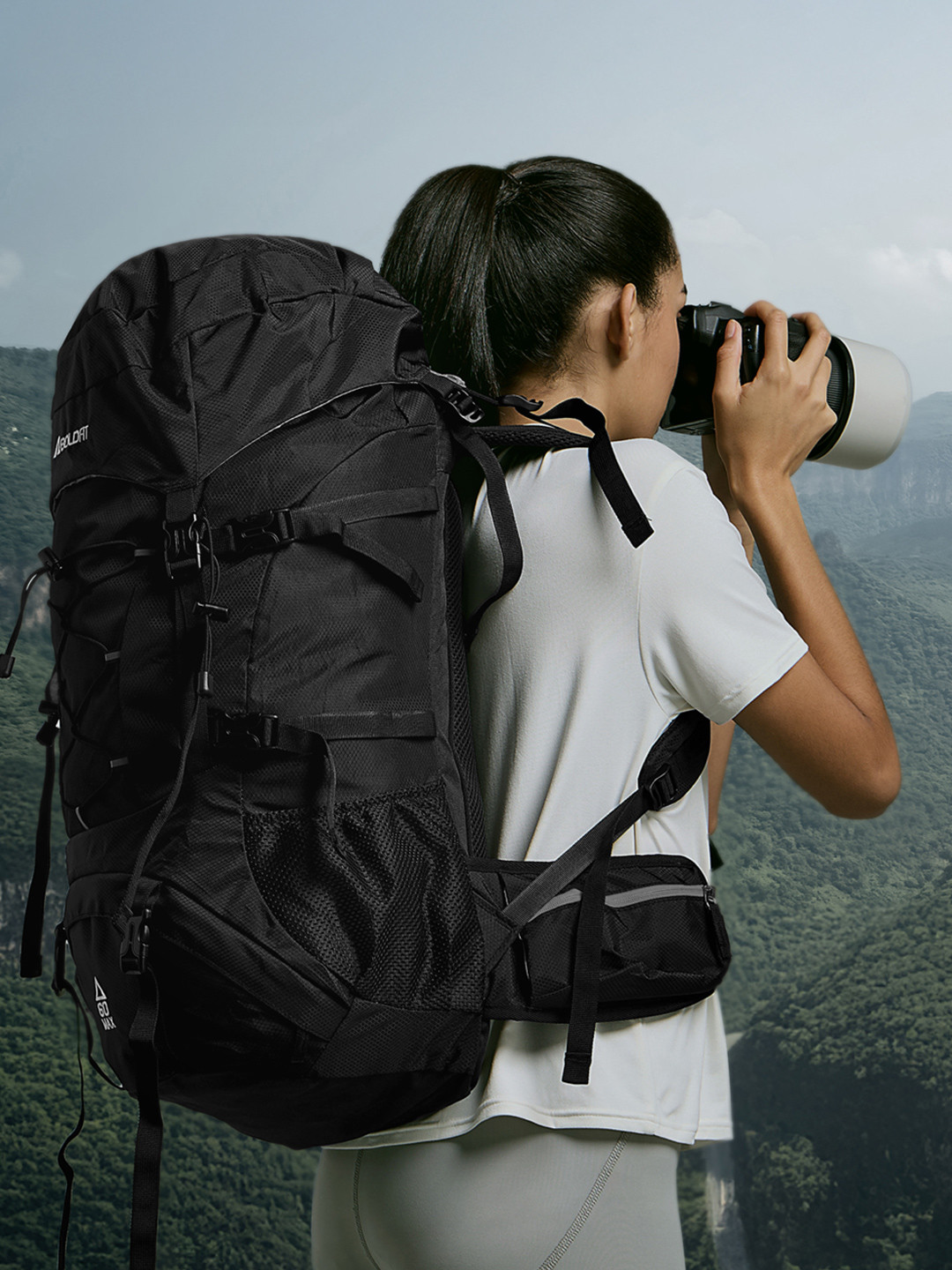 Boldfit Trail Max Black Rucksack Bag