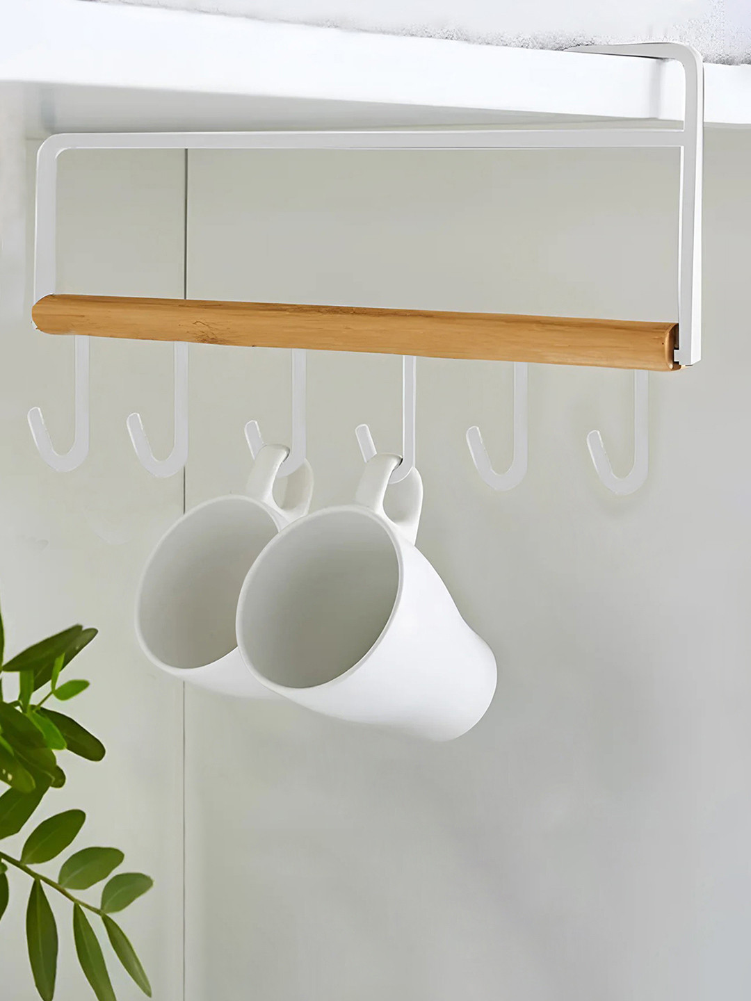 DecorTwist White and Brown Metal Separator Organiser