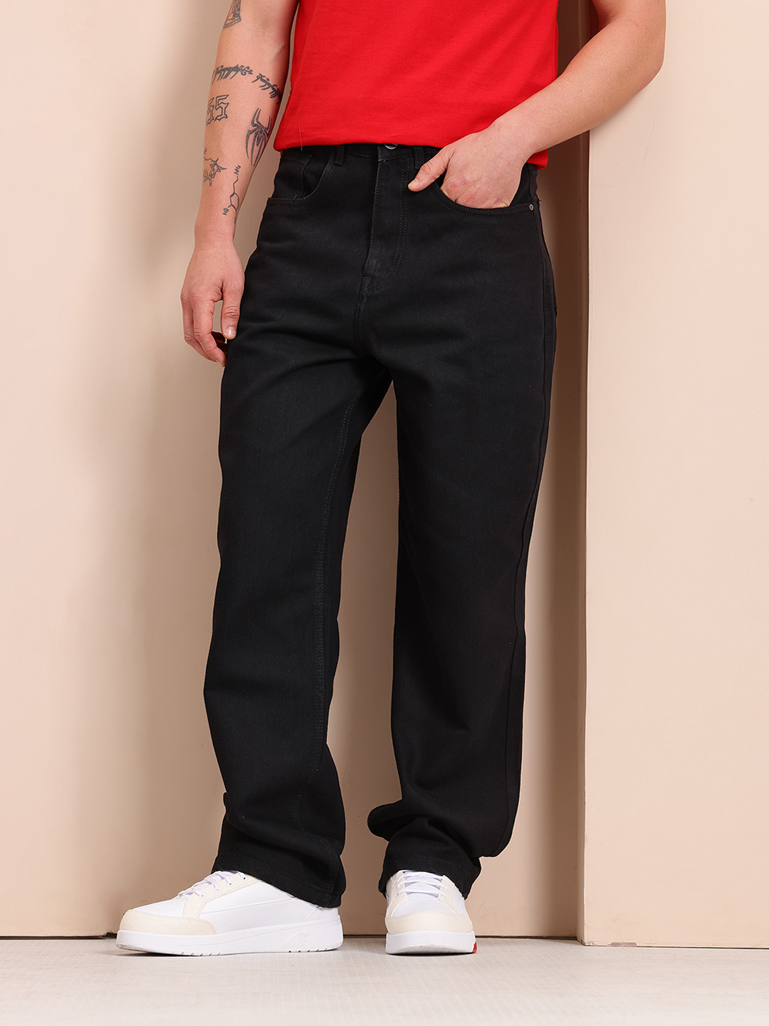 Mast & Harbour Men Mid-Rise Relaxed Fit Jeans