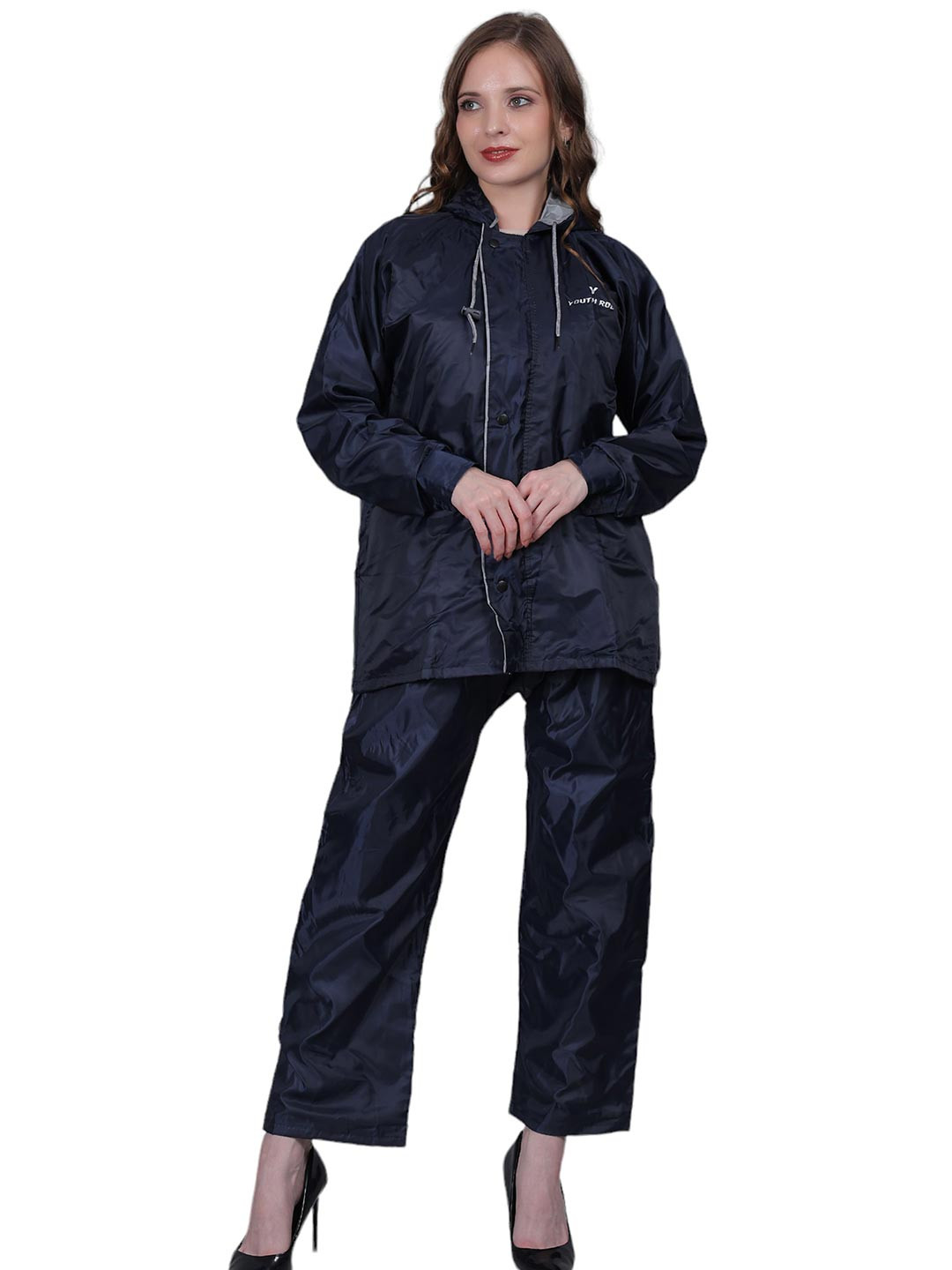 YOUTH ROBE Women Reversible Hooded Rain Suit