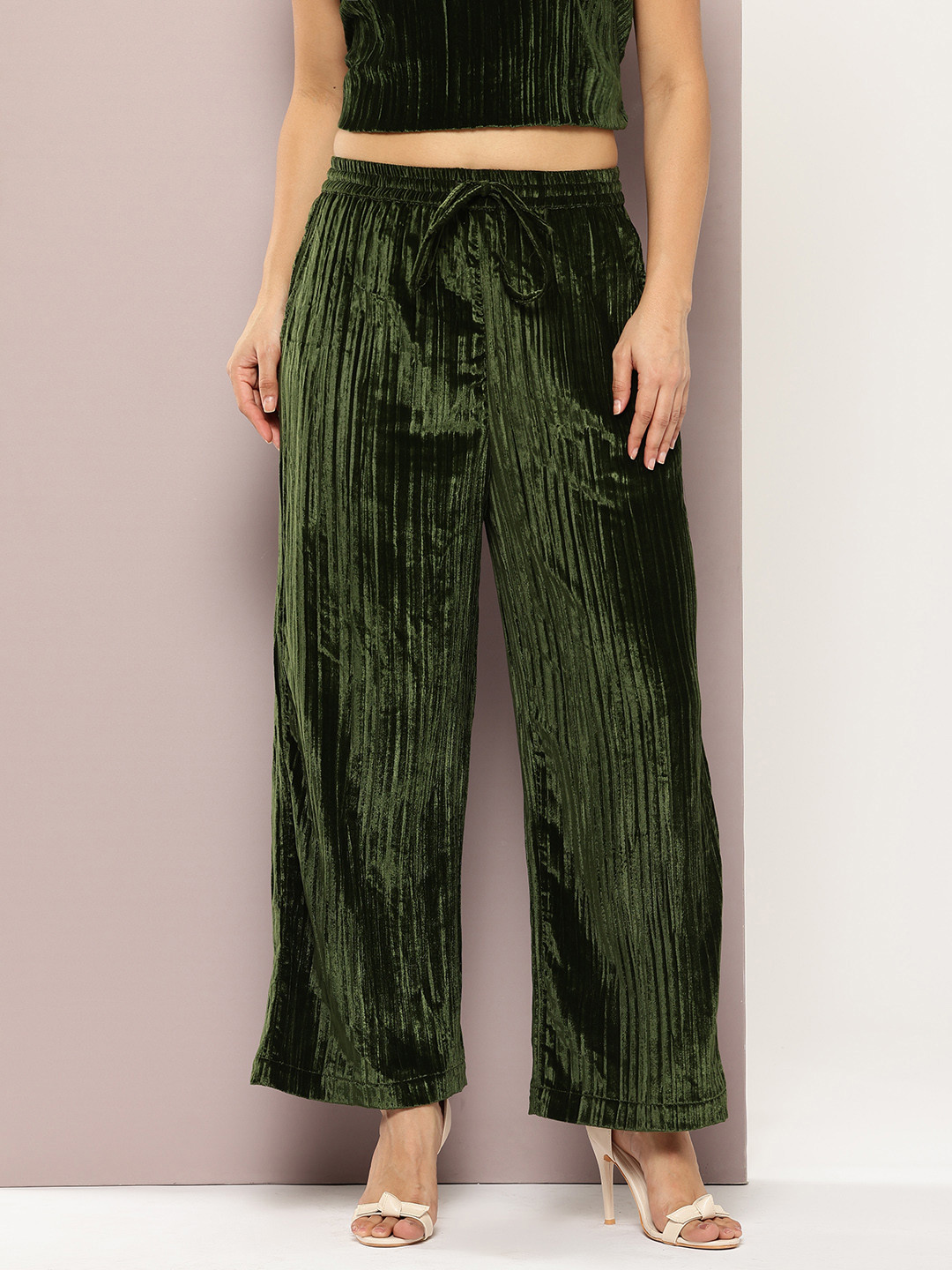 aaliya Women Relaxed Non Iron Pleated Trousers