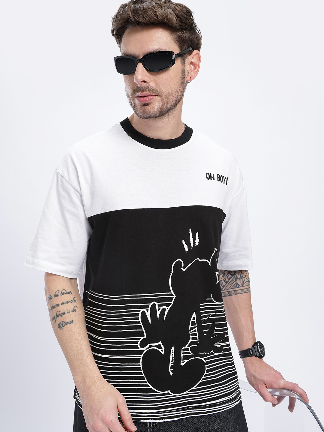 glitchez Mickey Mouse Graphic Oversized T-shirt